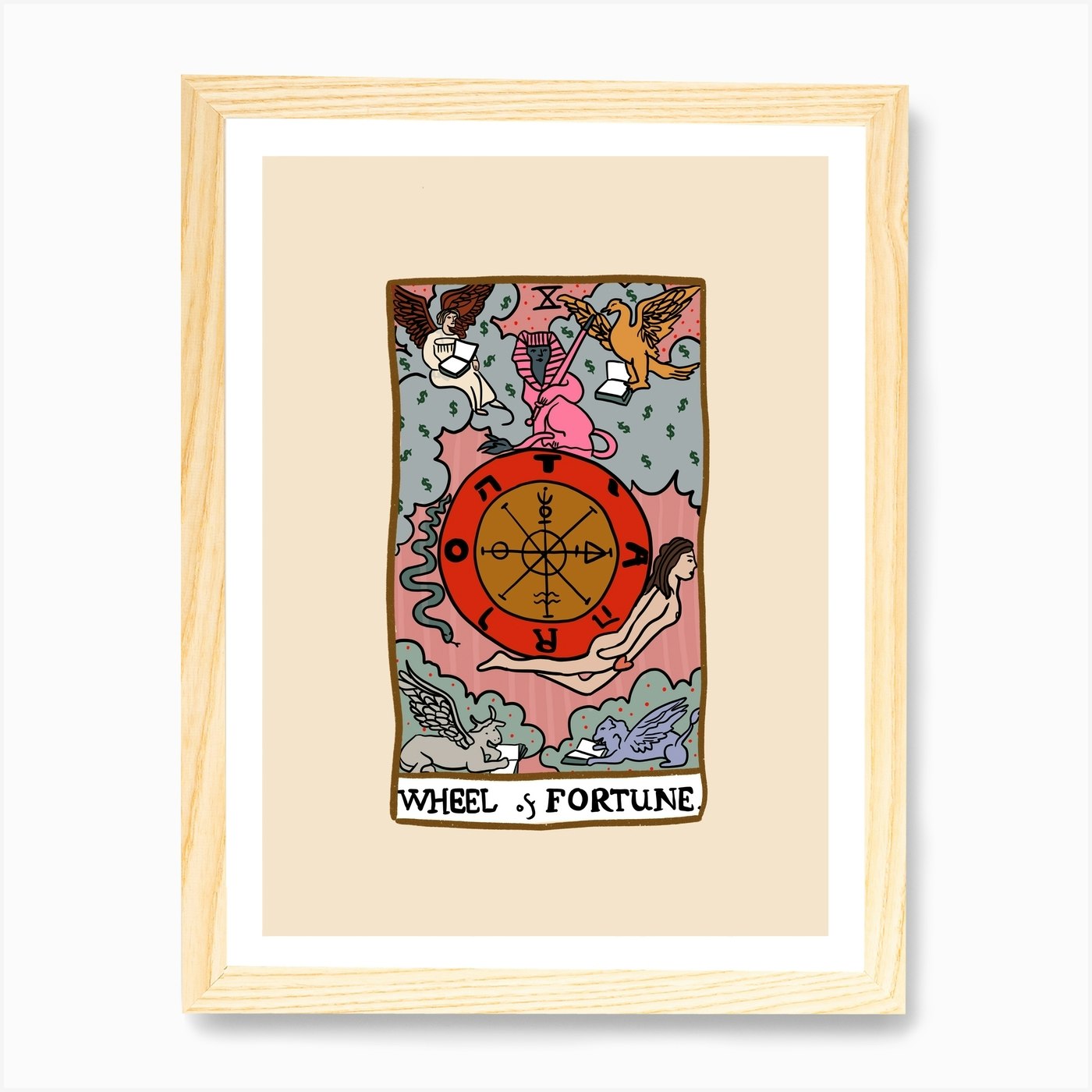 Wheel Of Fortune Tarot Art Print by Girl Visual - Fy