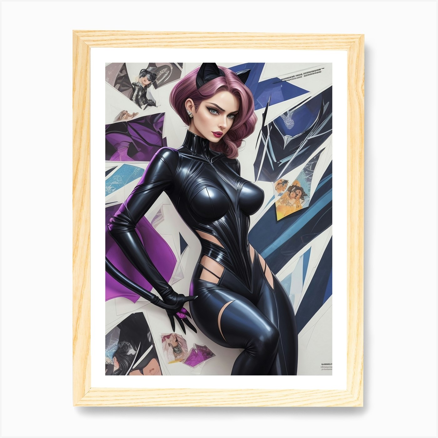 Catwoman (Fashion Expose) 2 Art Pri Framed Wall Art Poster Canvas Print Picture - Picture 4 of 4