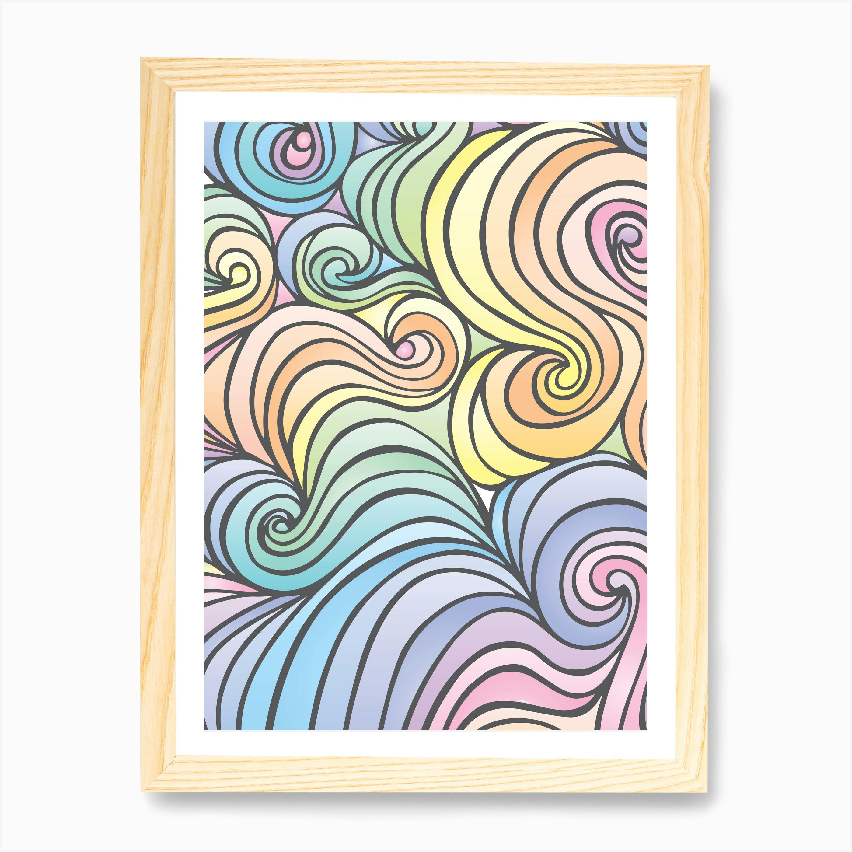 Swirly Love Quote Print Poster Rose Gold Wall Art
