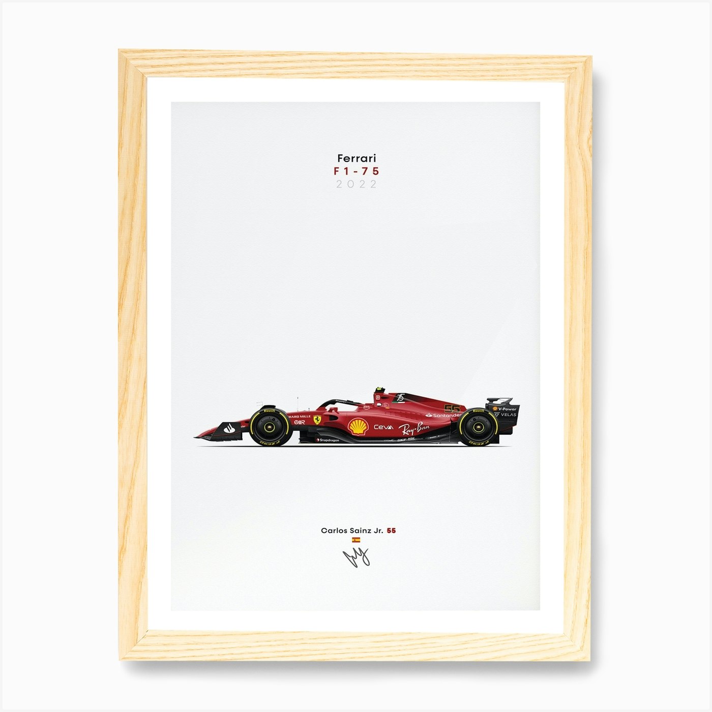 Ferrari F1-75 Scuderia, Carlos Sainz 2022, Poster