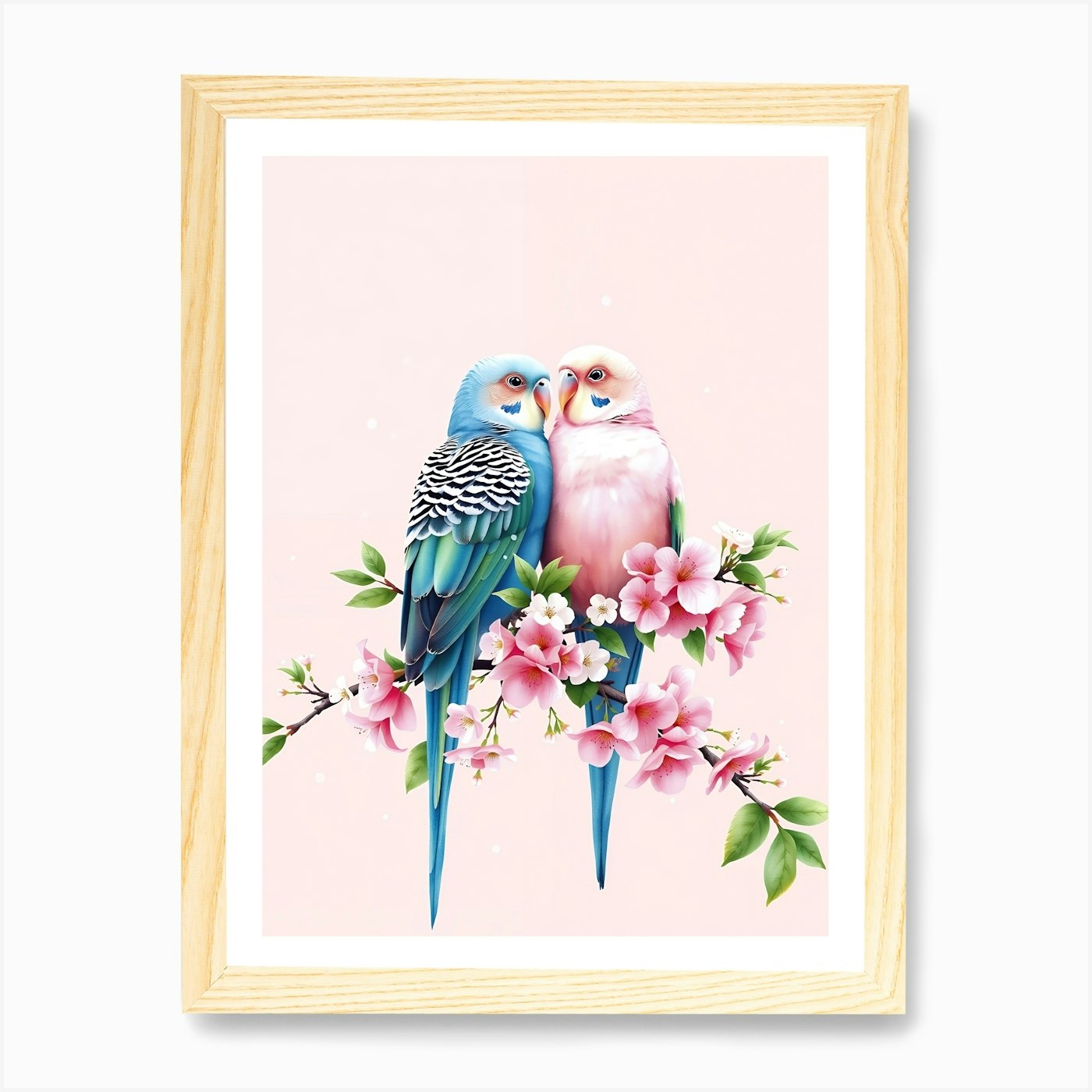 Couple Of Parrots 1 Art Print Frame Framed Wall Art Poster Canvas Print Picture - Picture 4 of 4
