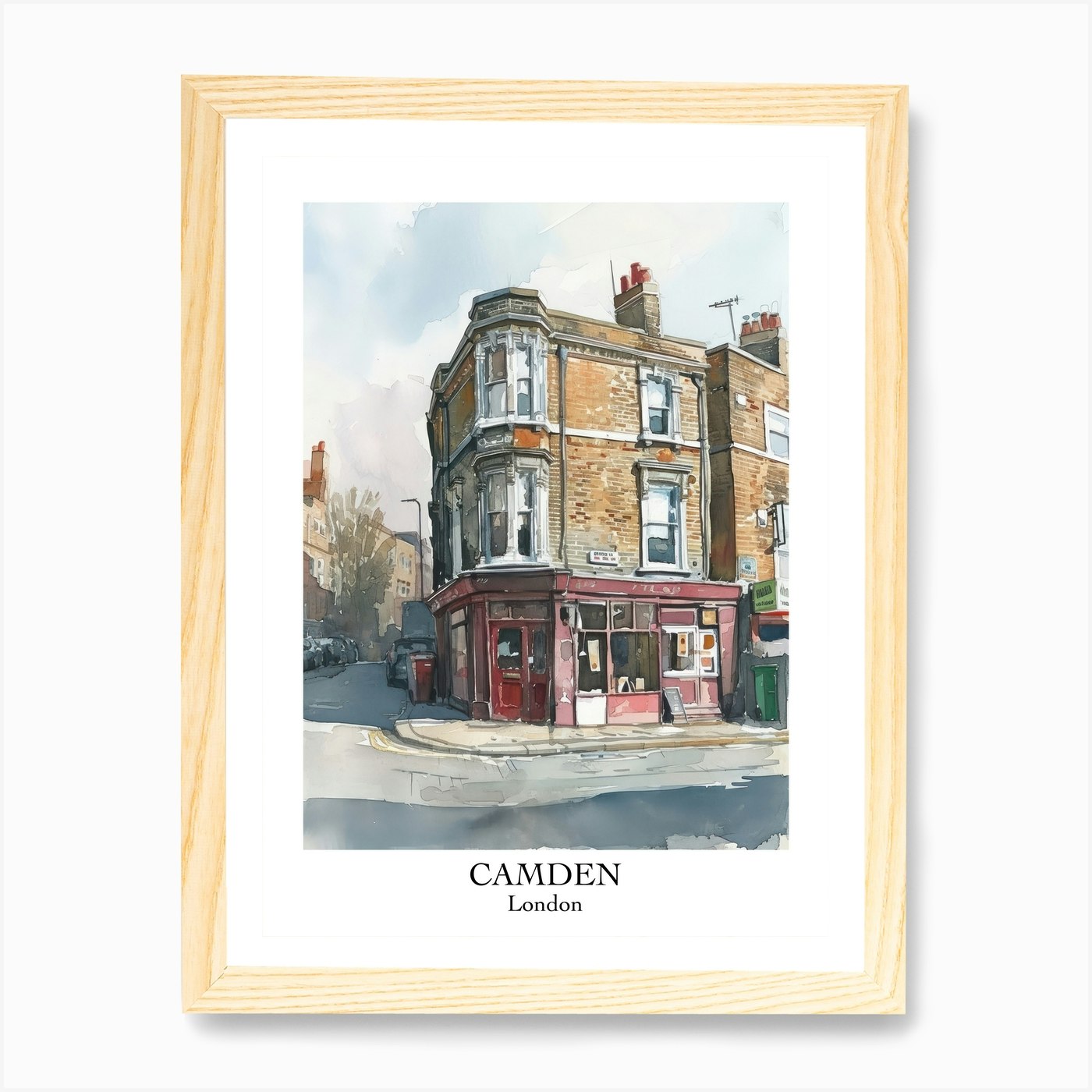 Camden London Borough Street Wate Framed Wall Art Poster Canvas Print Picture - Picture 4 of 4
