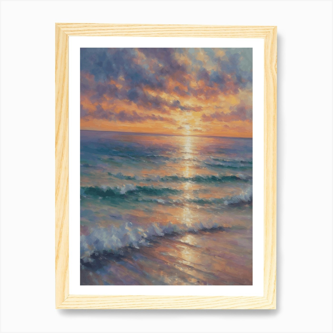 Pastel Sunrise Over Key West Florid Framed Wall Art Poster Canvas Print Picture - Picture 4 of 4