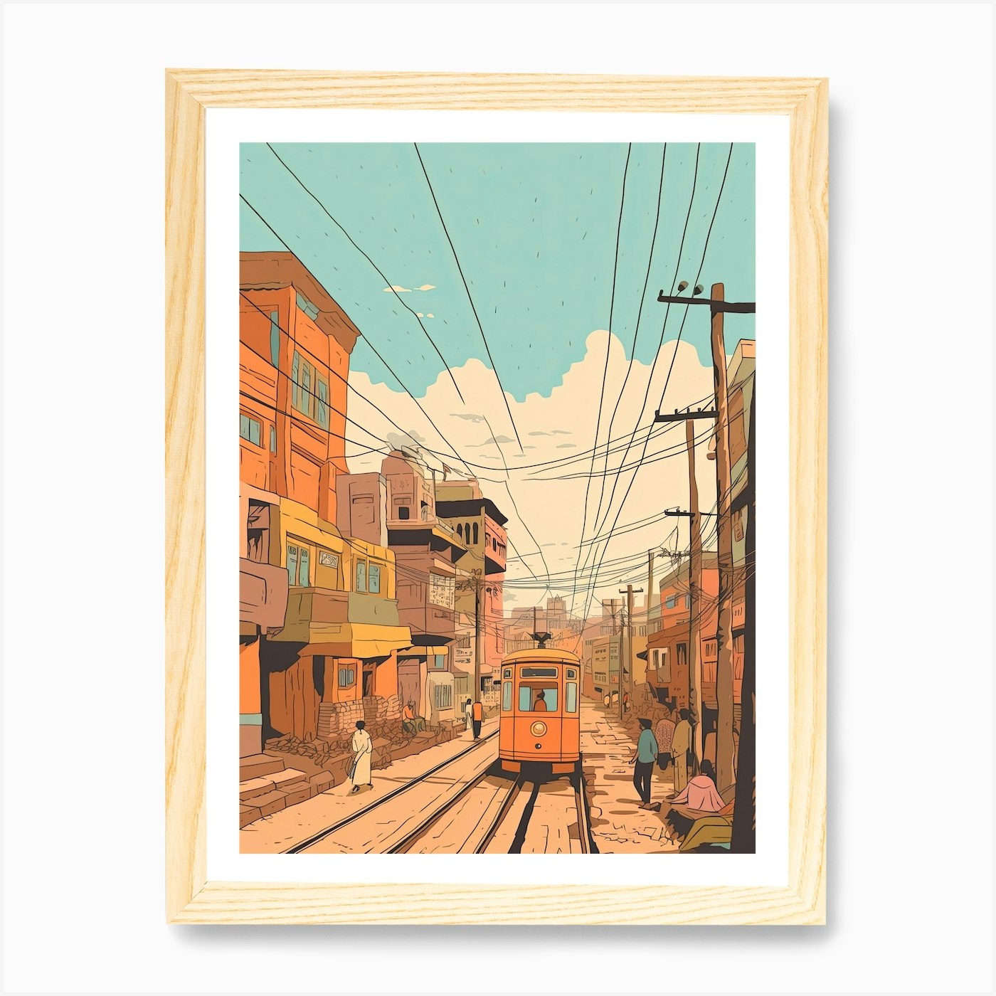 Dhaka Bangladesh Travel Illustratio Framed Wall Art Poster Canvas Print Picture - Picture 4 of 4