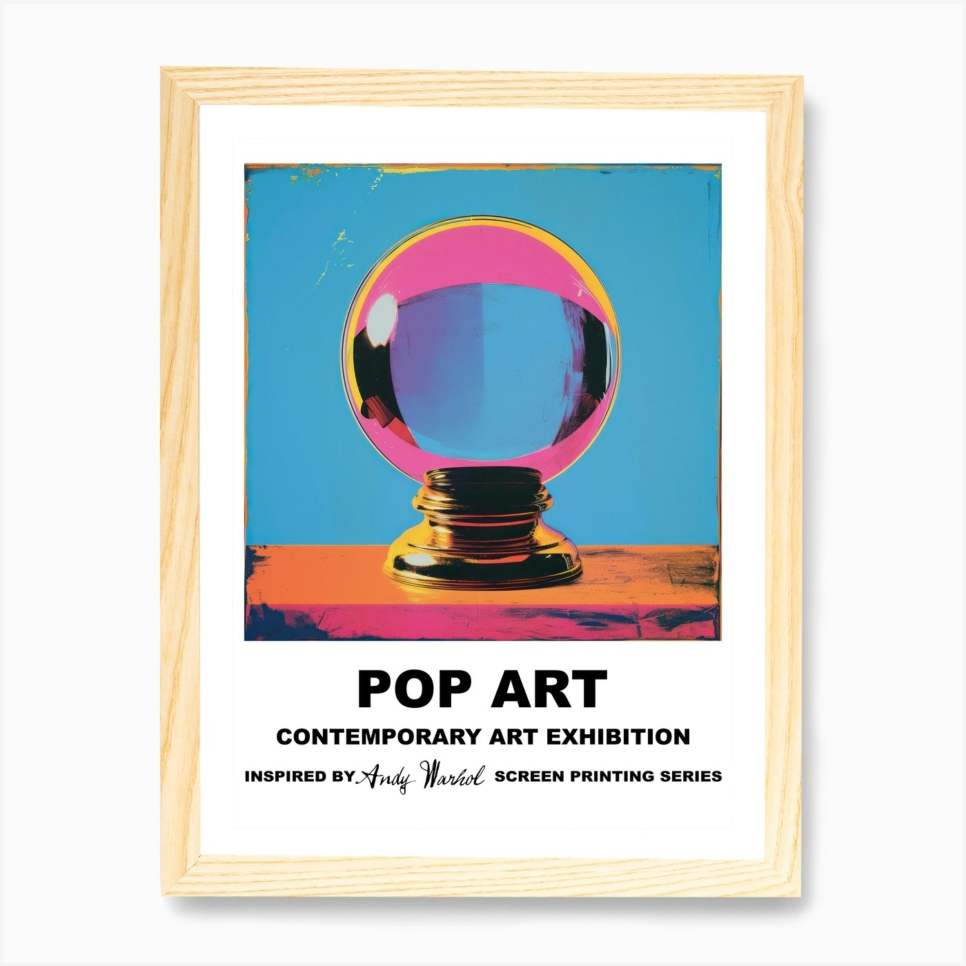 Póster bola de cristal arte pop 2 arte P enmarcado arte de pared póster lienzo impresión imagen - Imagen 4 de 4