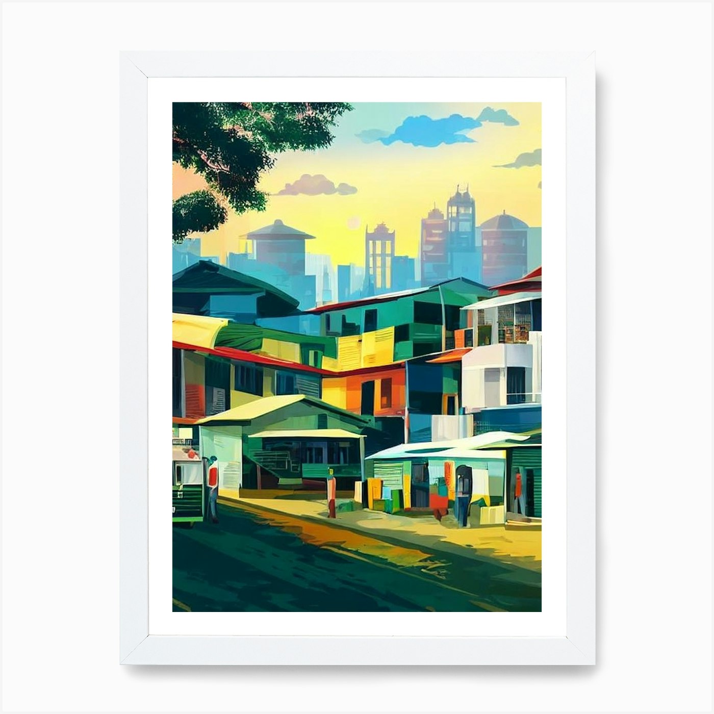 Port Of Dhaka Bangladesh Vintage Po Framed Wall Art Poster Canvas Print Picture - Picture 3 of 4