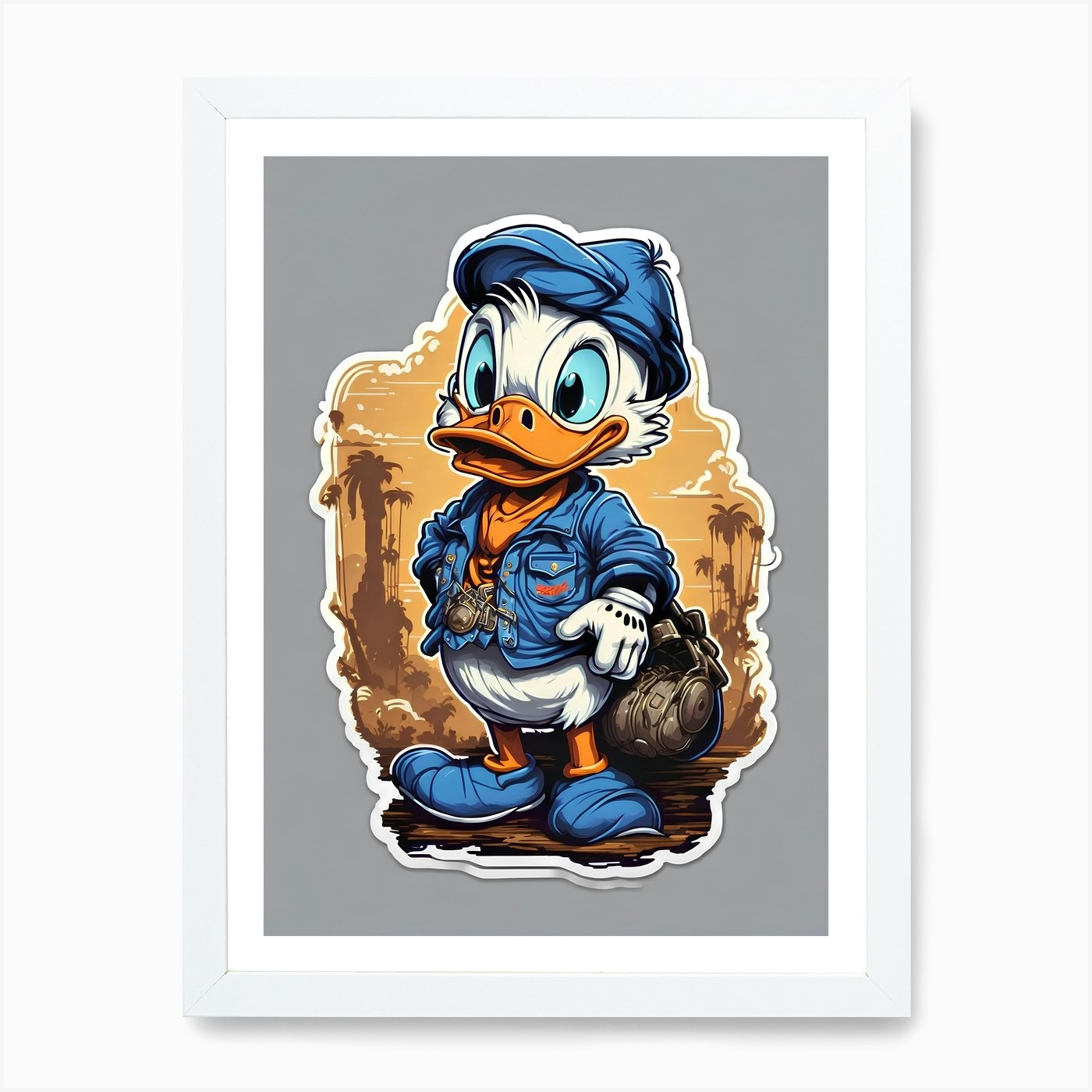 Donald Duck 4 Art Print Framed Wall Art Poster Canvas Print Picture - Picture 3 of 4