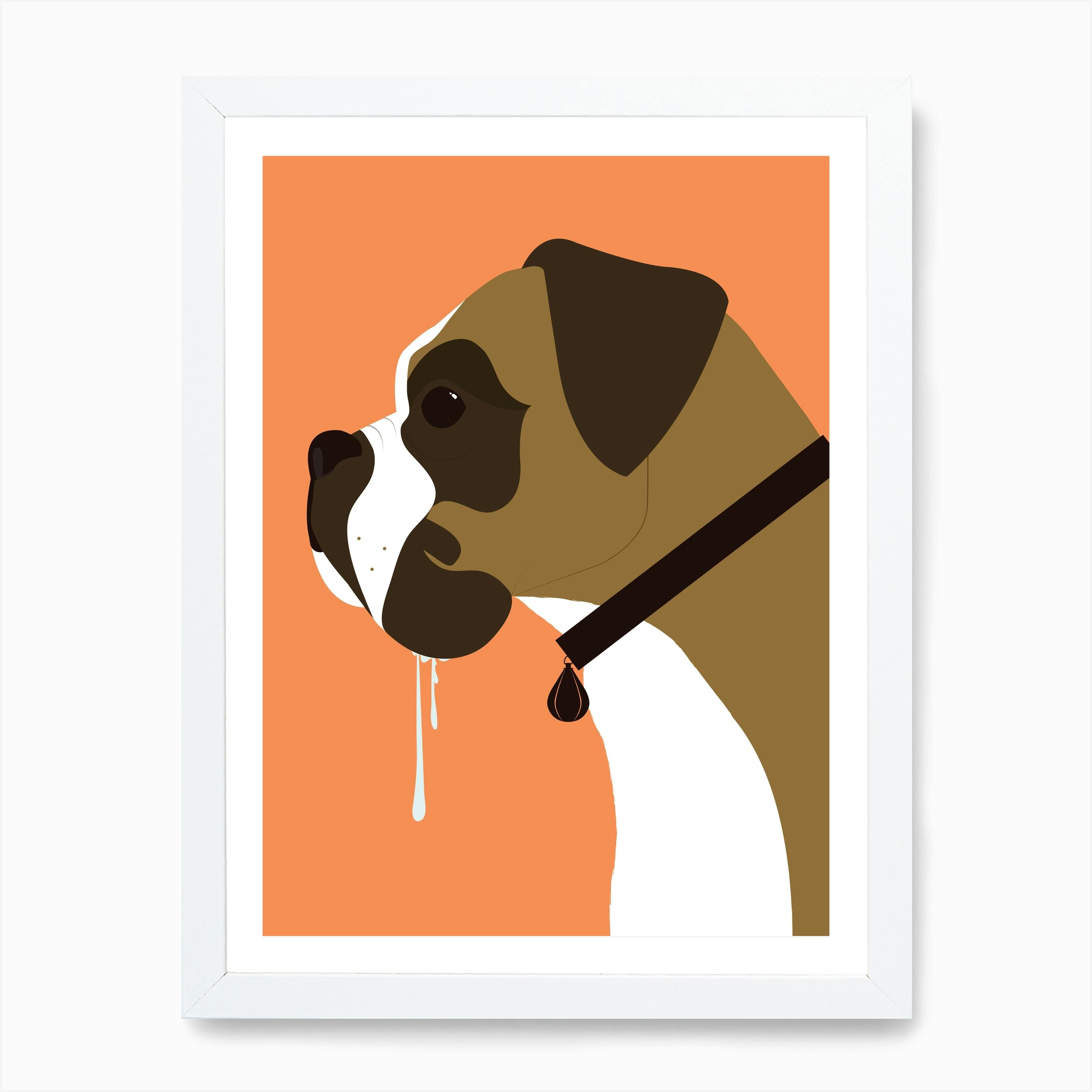 Boxer Dog Art Print By Matt Needle Fy