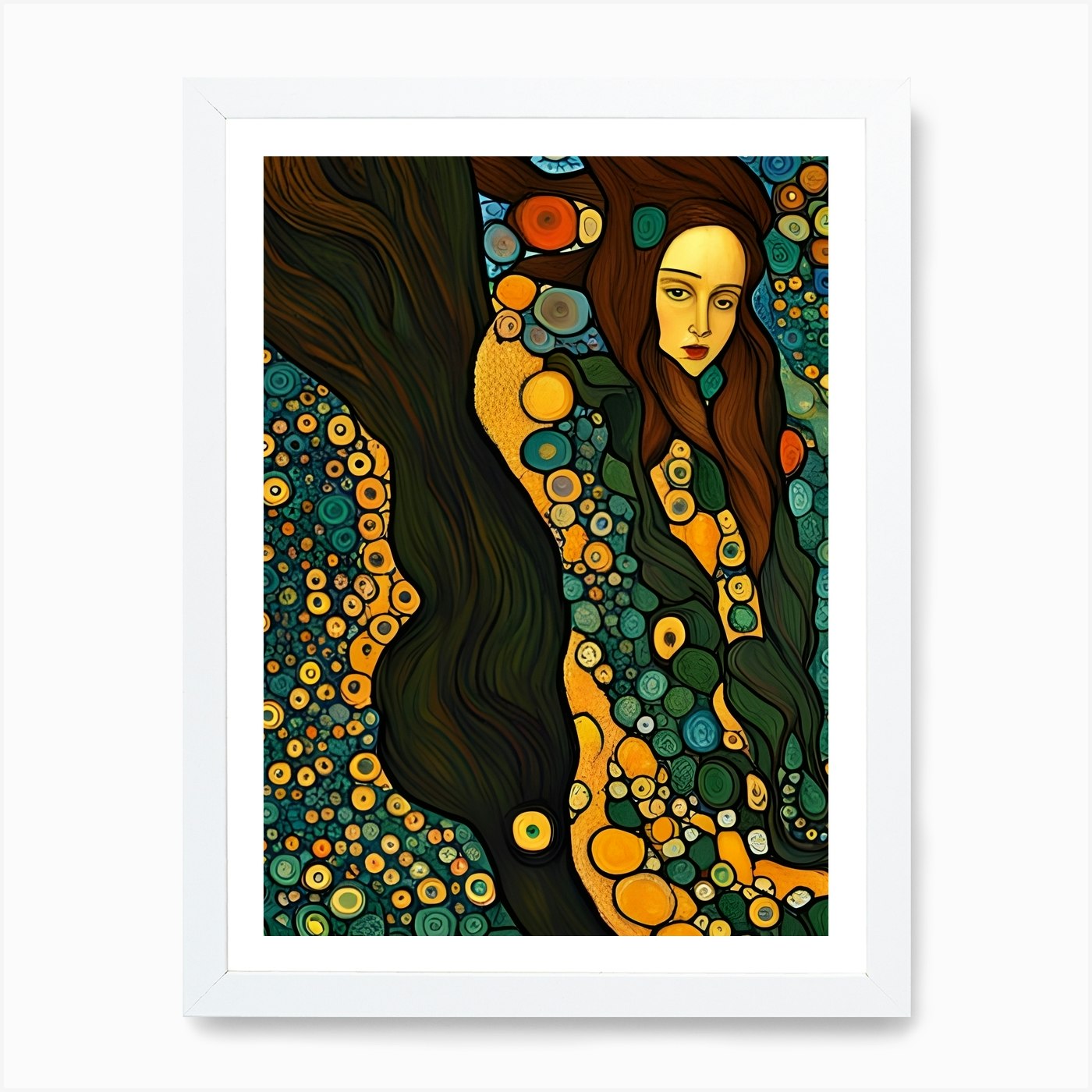 Artistic Symphony Rapunzel By Klimt Framed Wall Art Poster Canvas Print Picture - Picture 3 of 4