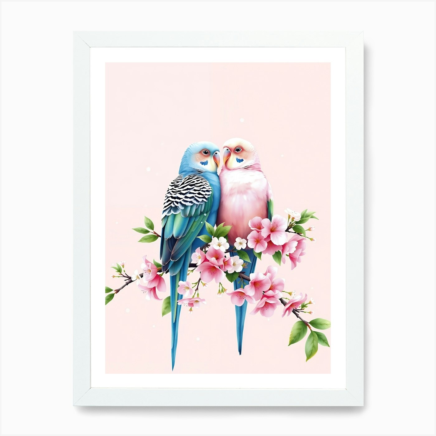 Couple Of Parrots 1 Art Print Frame Framed Wall Art Poster Canvas Print Picture - Picture 3 of 4