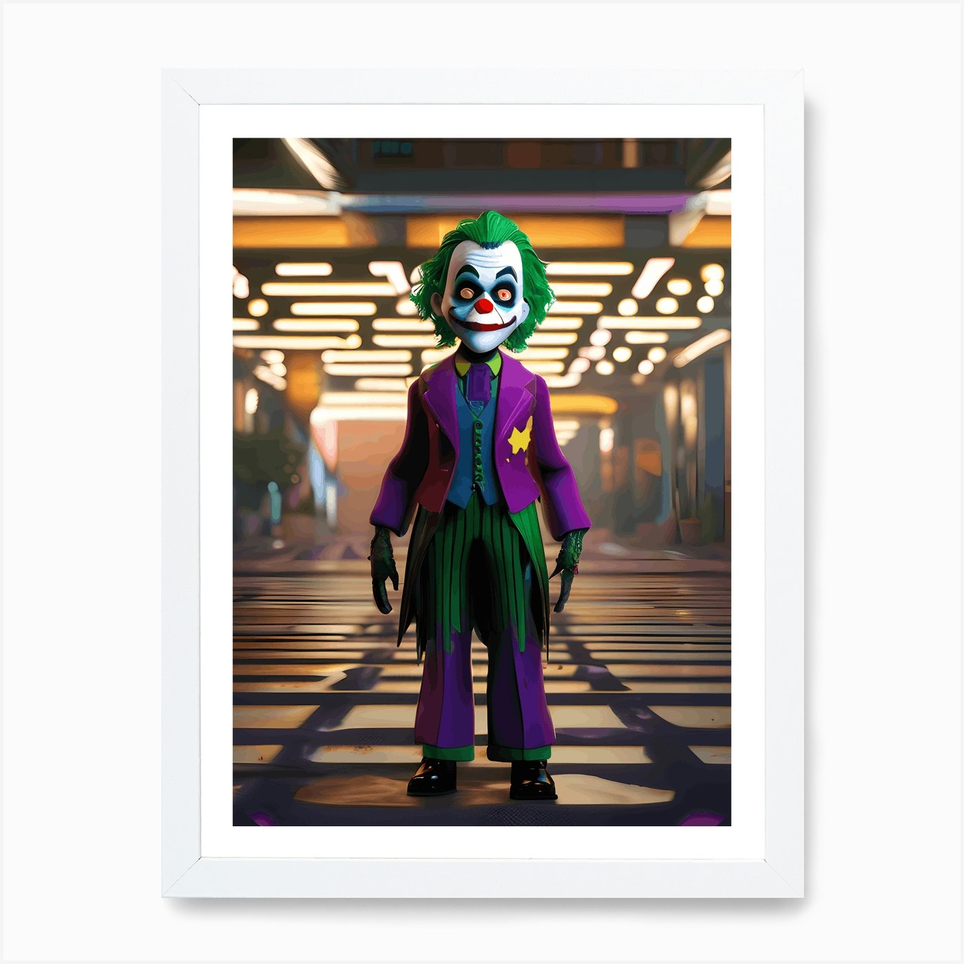 Villain The Joker Portrait Illustration Movie Fan Art Poster 2 Art Print by  The Art Of Pat - Fy