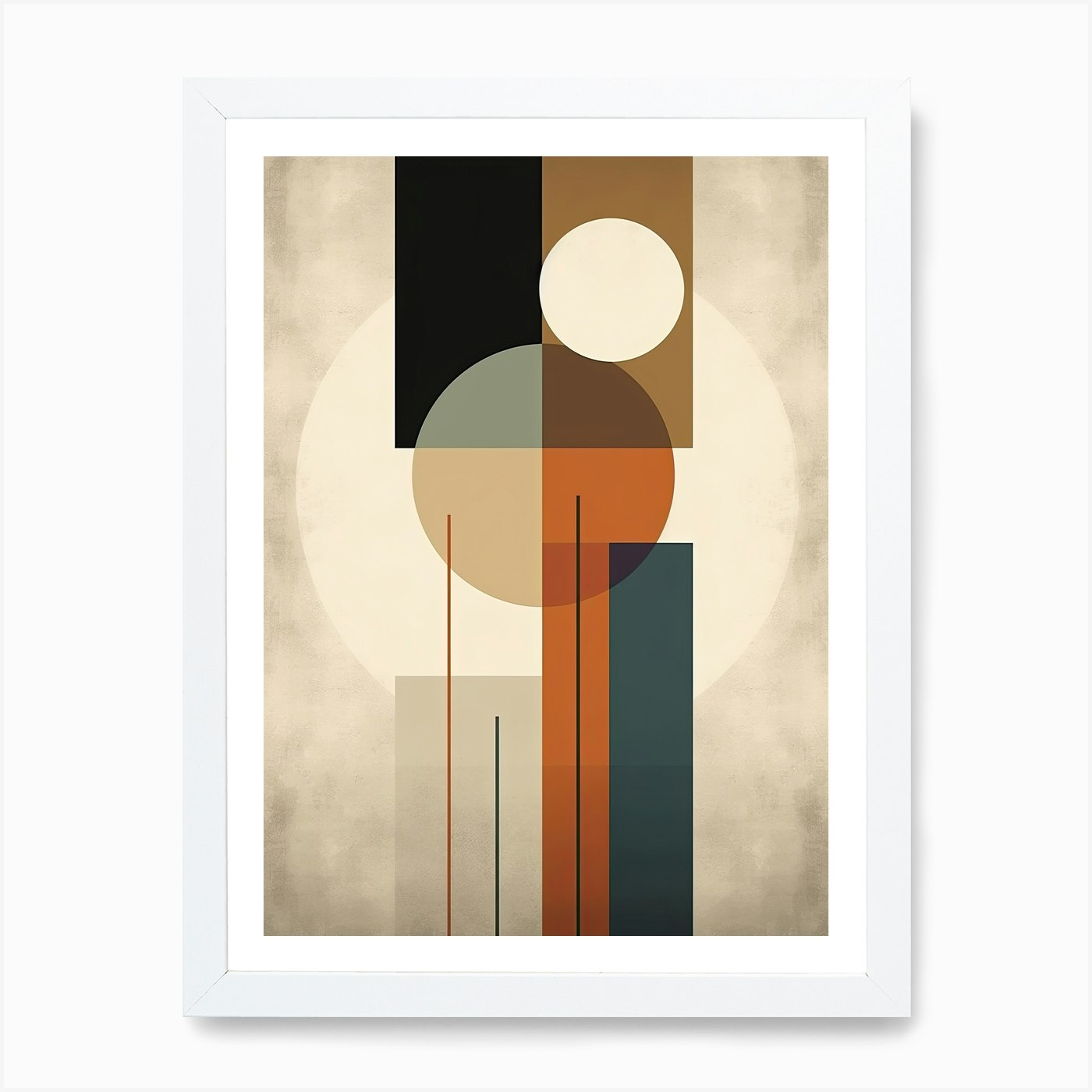 Sunset Serenity; Mid Century Boho H Framed Wall Art Poster Canvas Print Picture - Picture 3 of 4