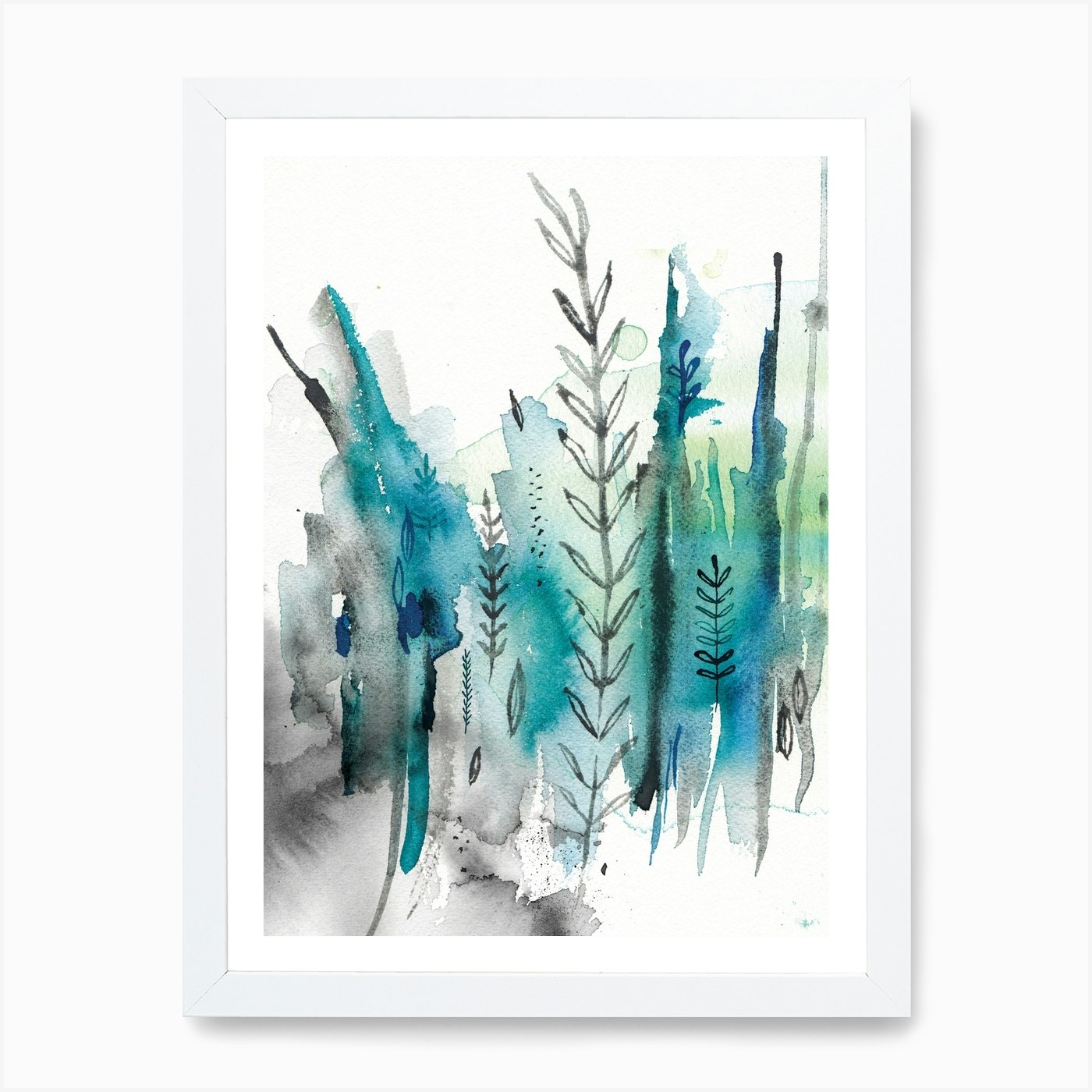 nature in blue number two art print by paula mills fy