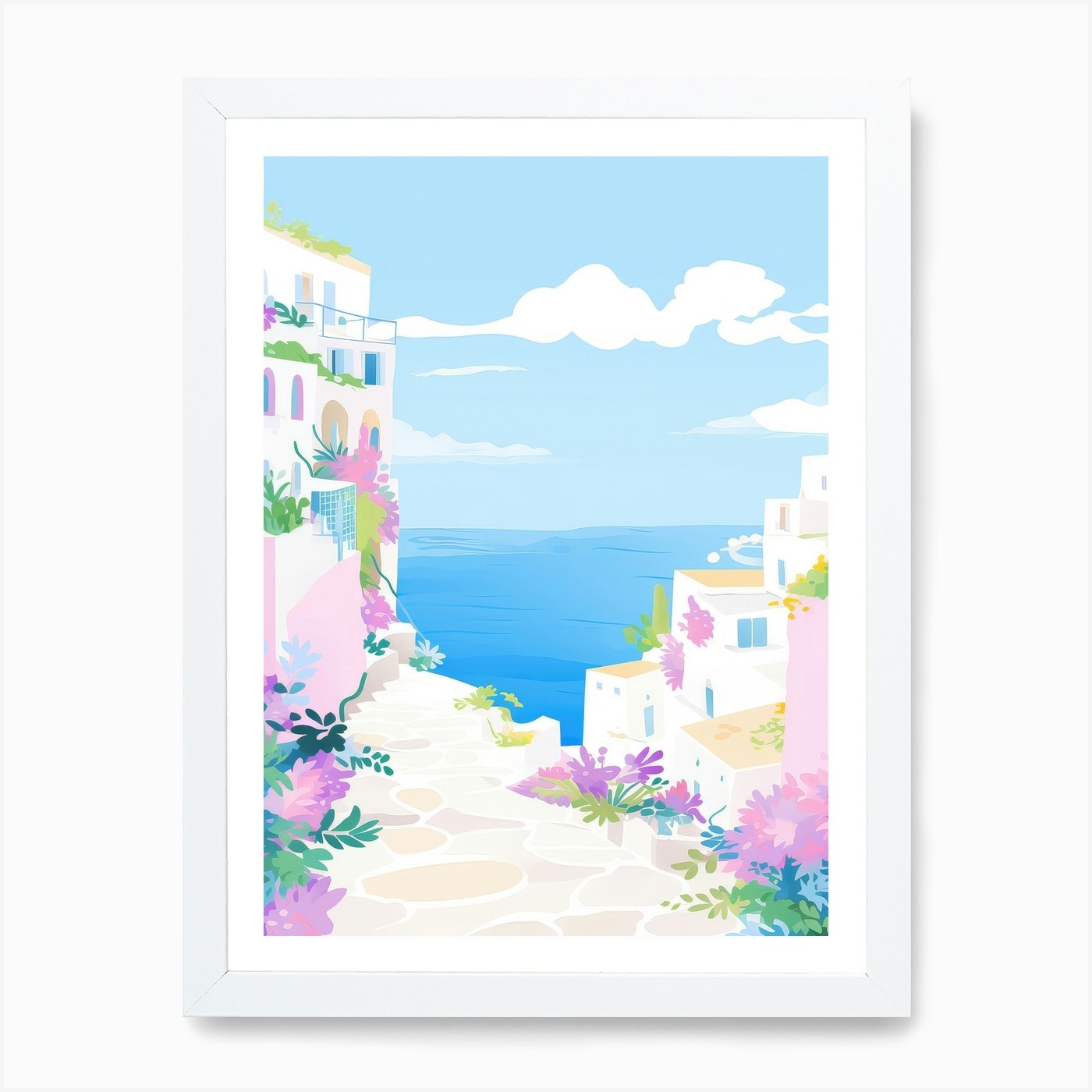 AI art colorful painting of capri island Italy 1 - TOPARTGALLERY