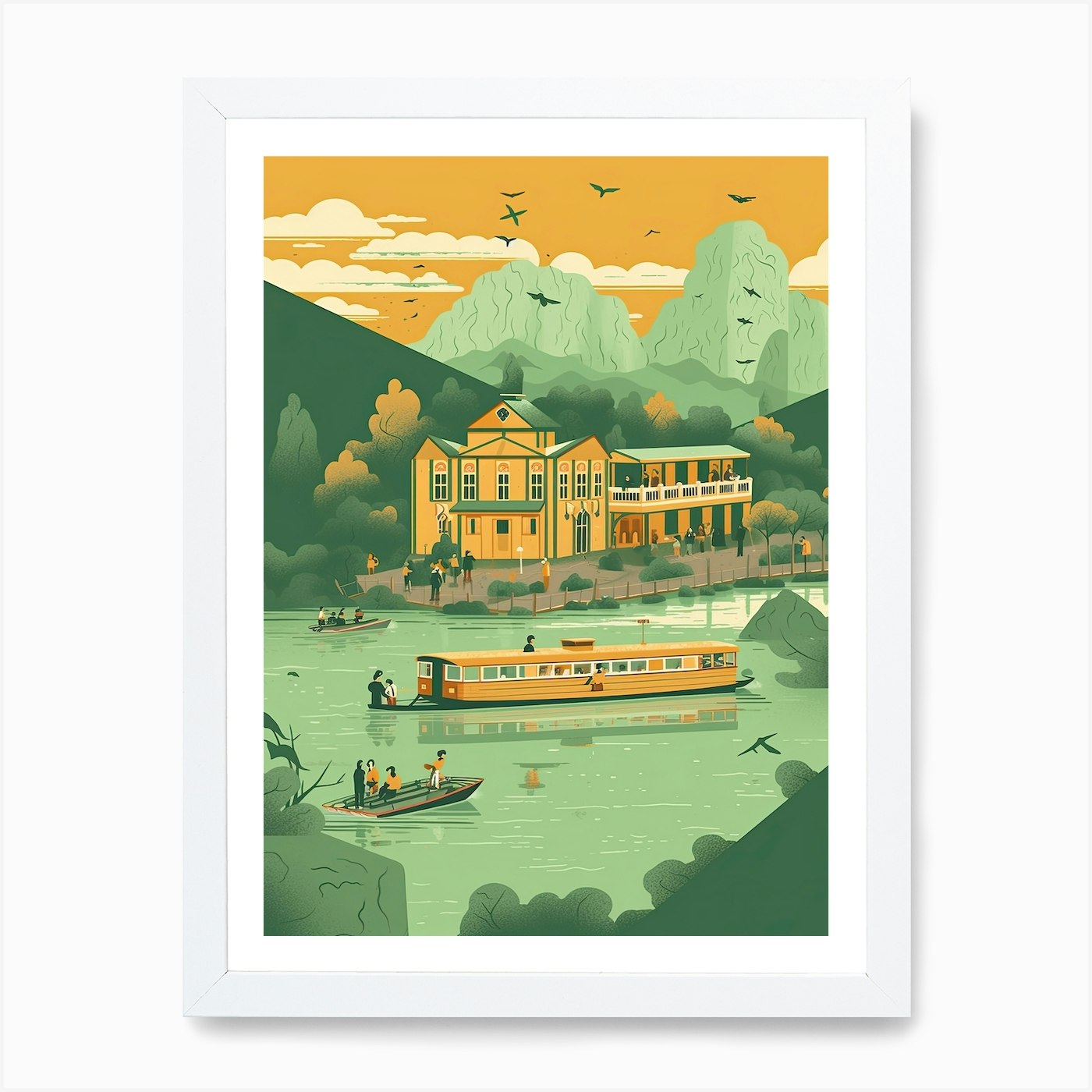 Chattagram Bangladesh Travel Illust Framed Wall Art Poster Canvas Print Picture - Picture 3 of 4