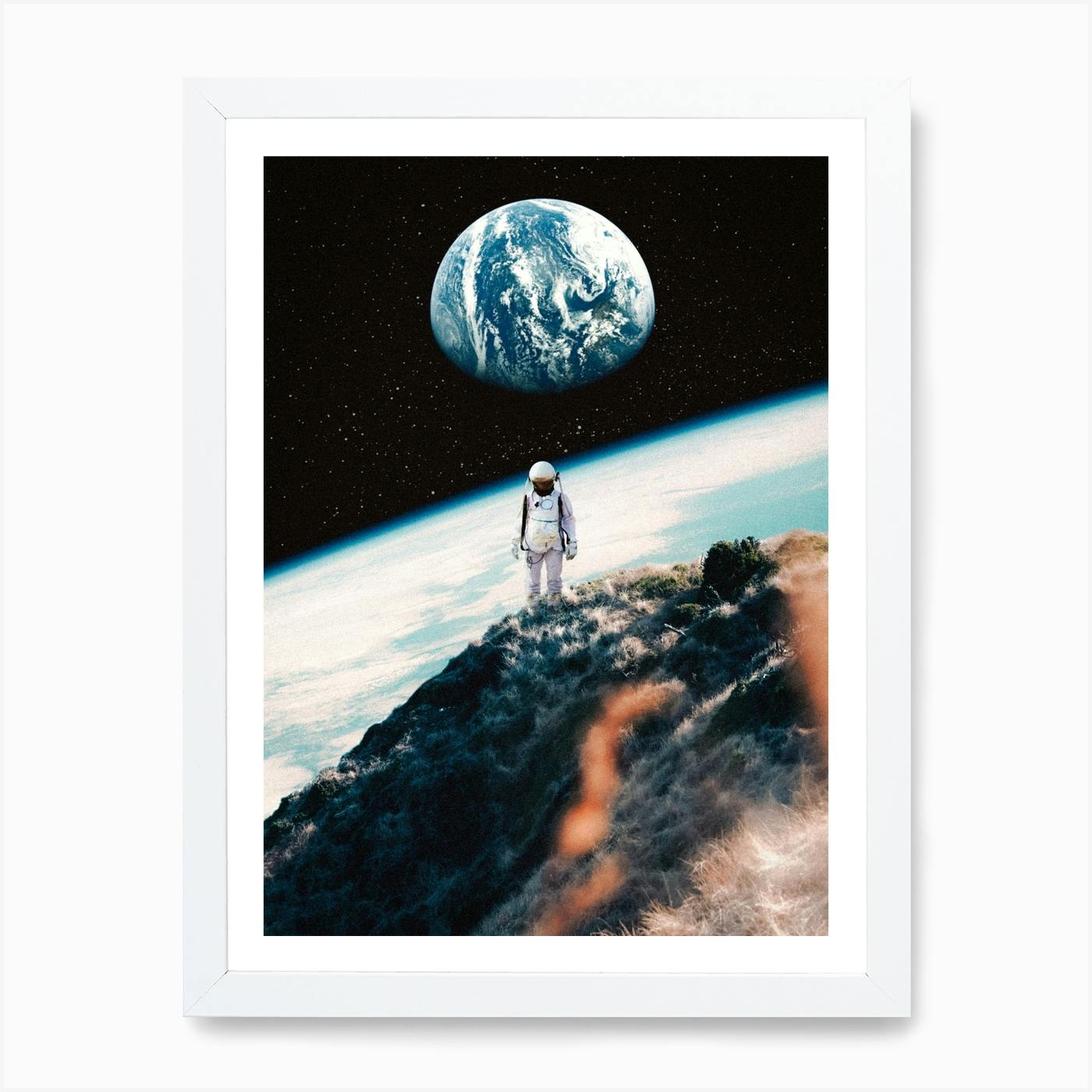 Modern Art Lonely Astronaut Space Canvas Painting Posters Wall Art Picture Decor 