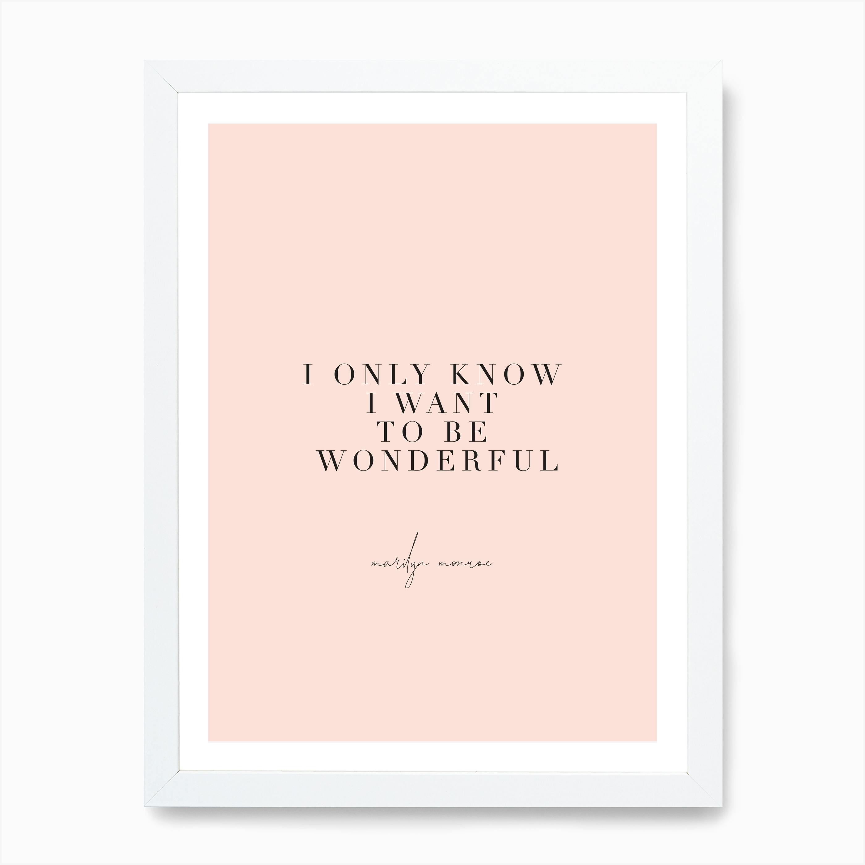 Marilyn Monroe Quote Wall Art Poster Print Cool Gift All Sizes Frame