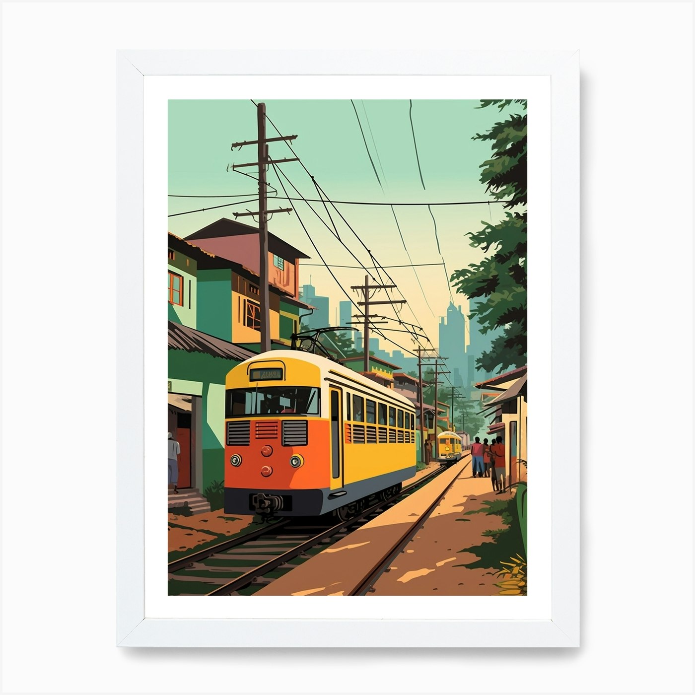 Bangladesh 2 Travel Illustration Ar Framed Wall Art Poster Canvas Print Picture - Picture 3 of 4