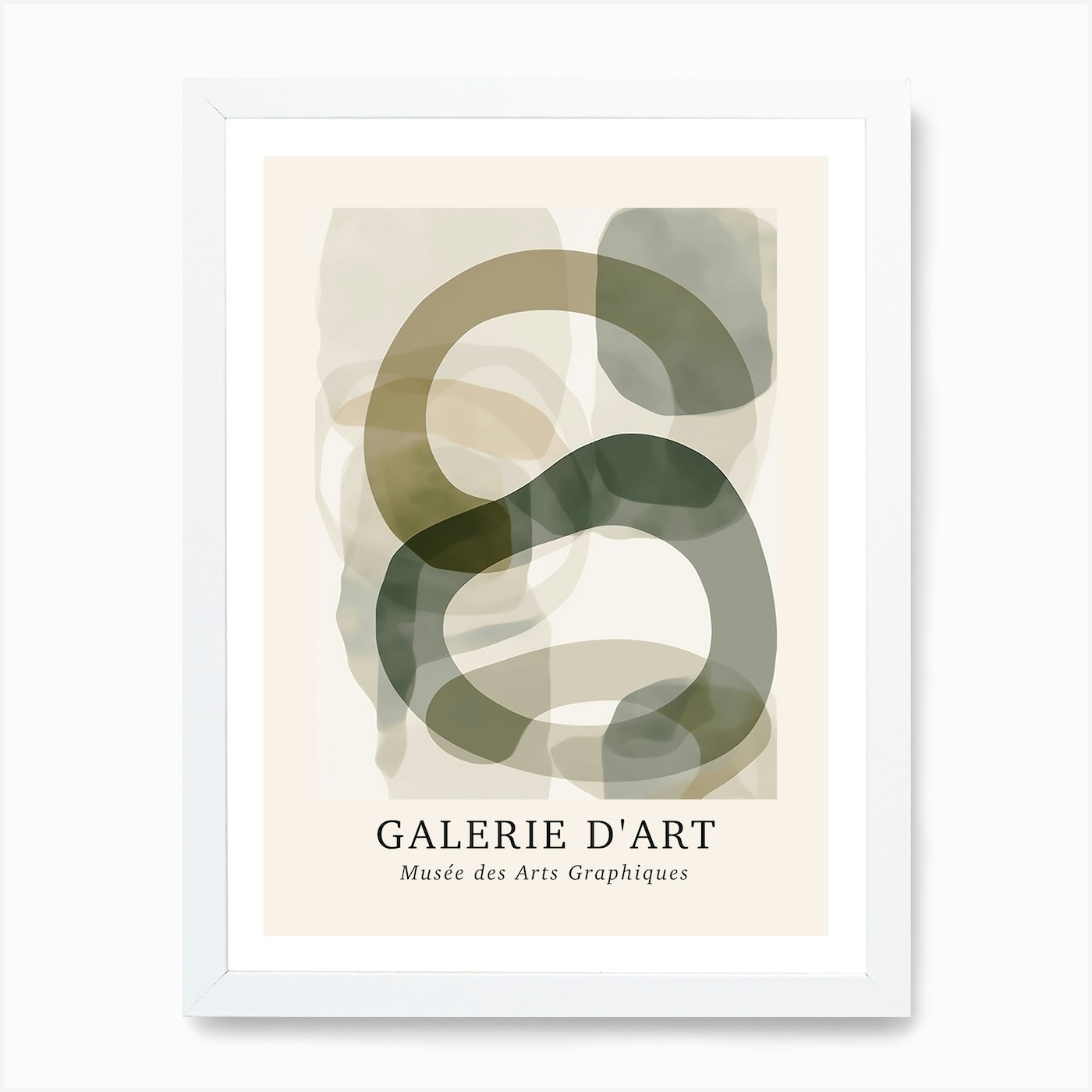 Galerie D'Art Abstrakt Abstrakt Cir Gerahmtes Wandbild Poster Leinwanddruck Bild - Bild 3 von 4