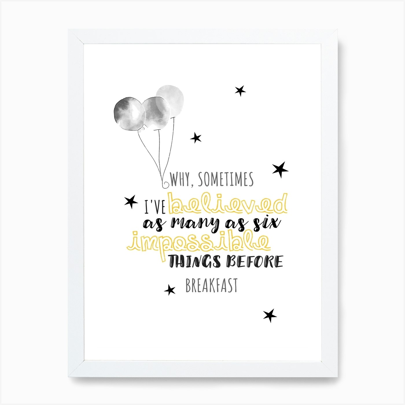 Impossible Alice In Wonderland Art Framed Wall Art Poster Canvas Print Picture - Picture 3 of 4