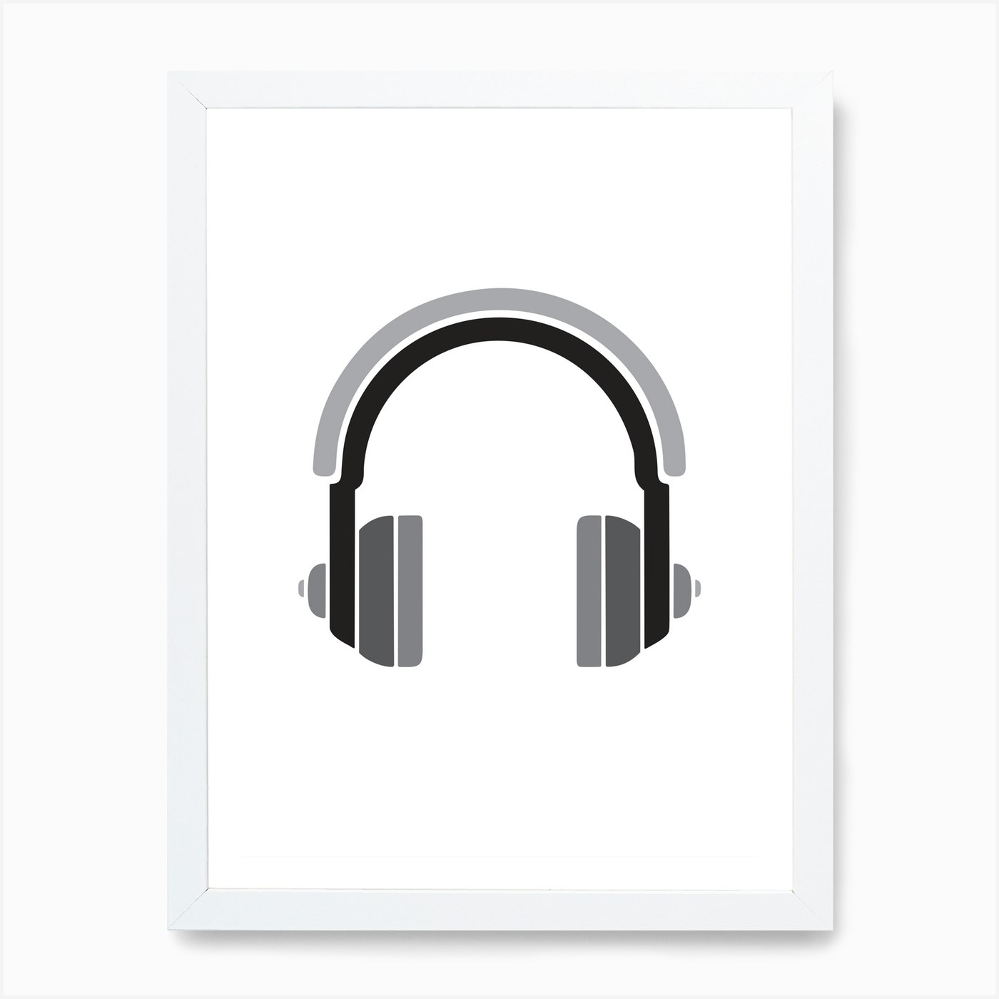 Headphones Bandw Art Print By The Native State Fy