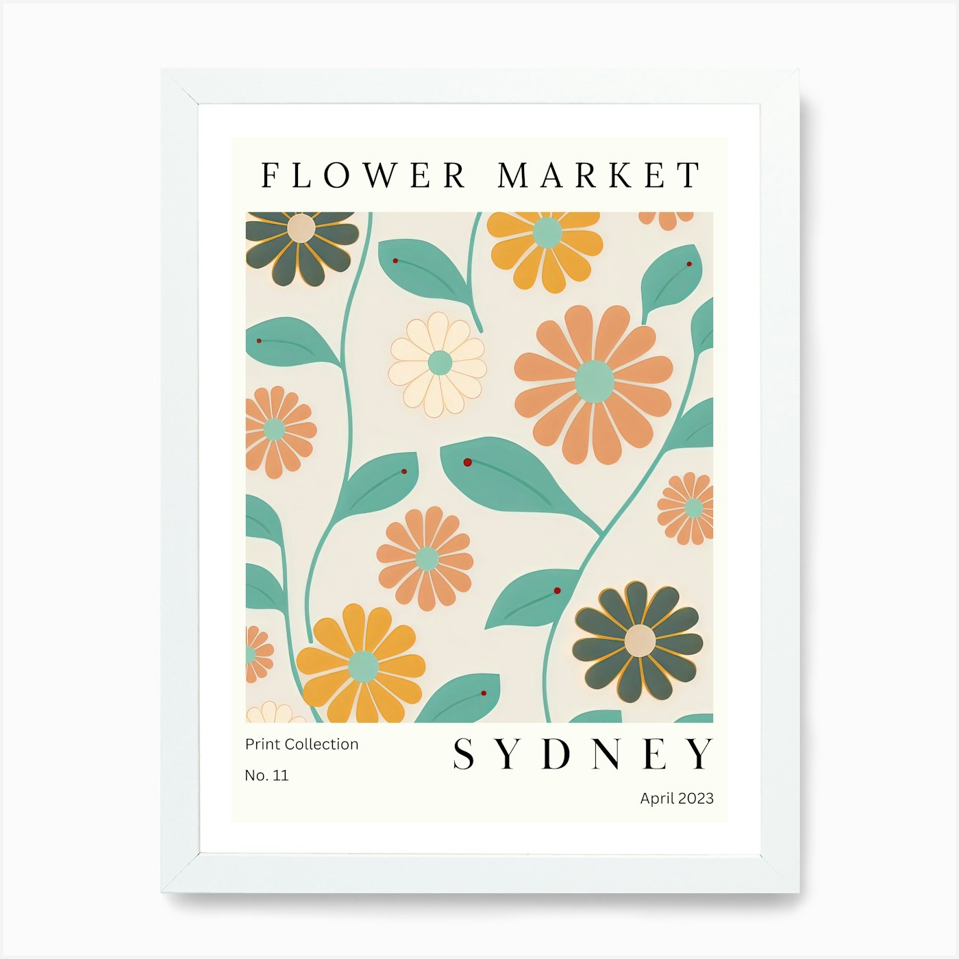 Flower Market Sydney Art Print Framed Wall Art Poster Canvas Print Picture