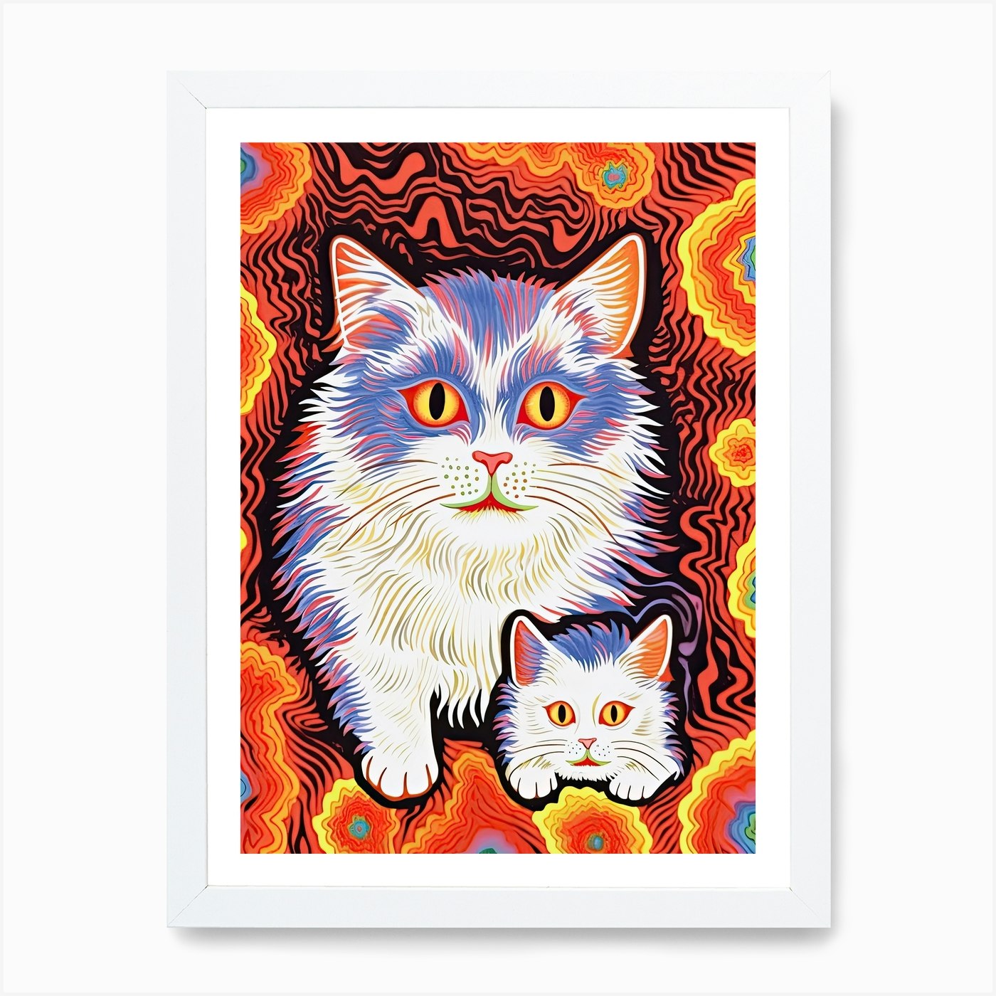 Kaleidoscope Cats by Louis Wain - Art Prints, Framed Prints, Wall Art –  UnixCanvas