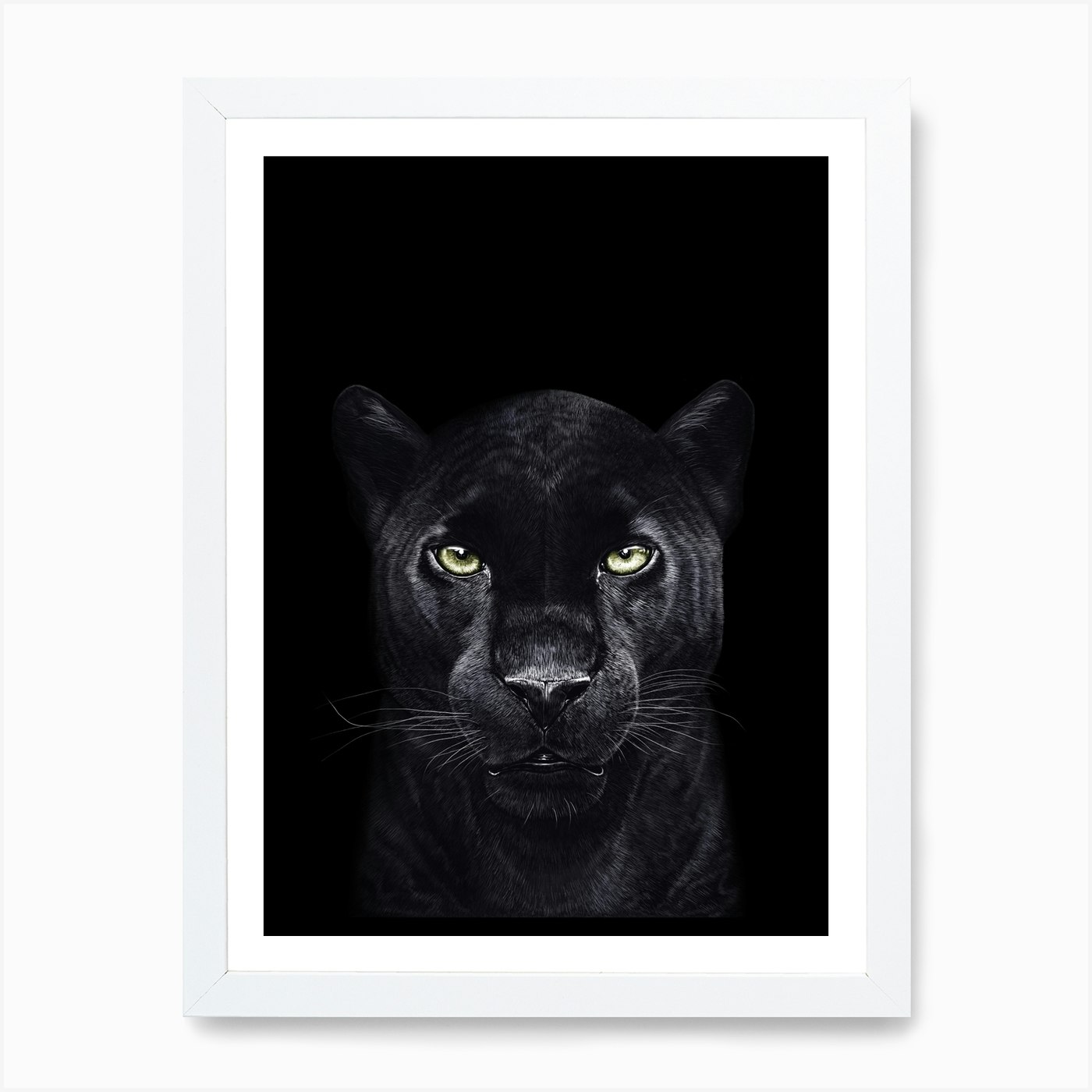 Black Panther on Black Art Print by Valeriya Korenkova - Fy Black Panther on Black Art Print by Valeriya Korenkova - Fy