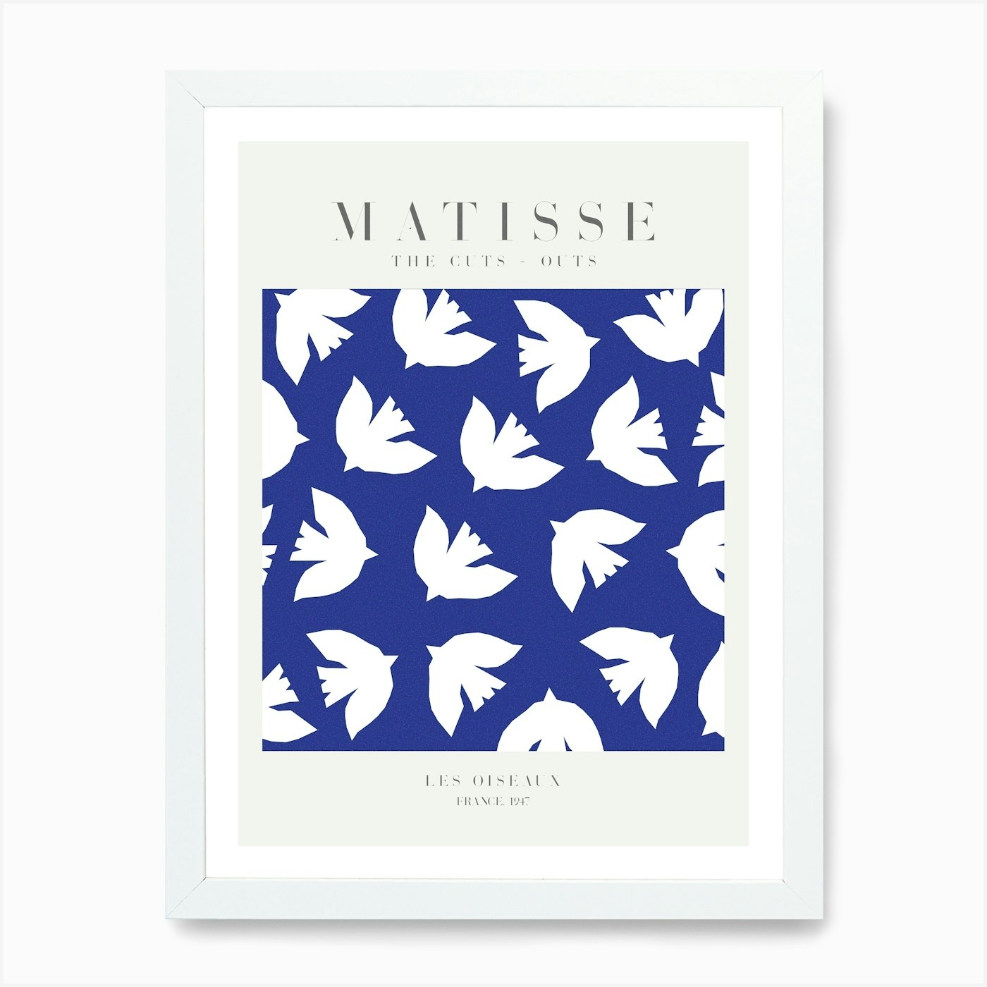 Birds On Blue Matisse Art Print Framed Wall Art Poster Canvas Print Picture - Picture 3 of 4