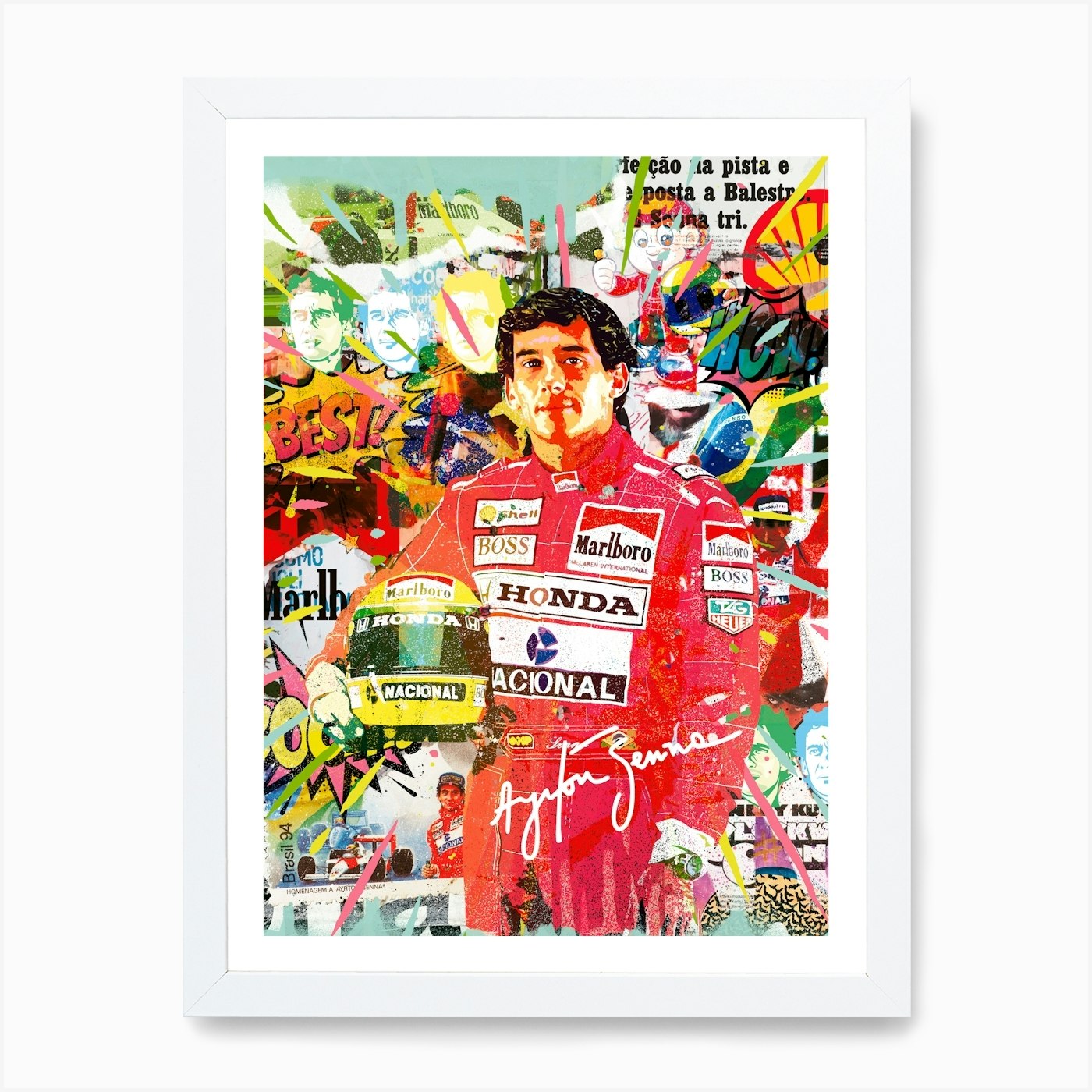 Senna do Brasil Art Print Framed Wall Art Poster Canvas Print Picture - Picture 3 of 4