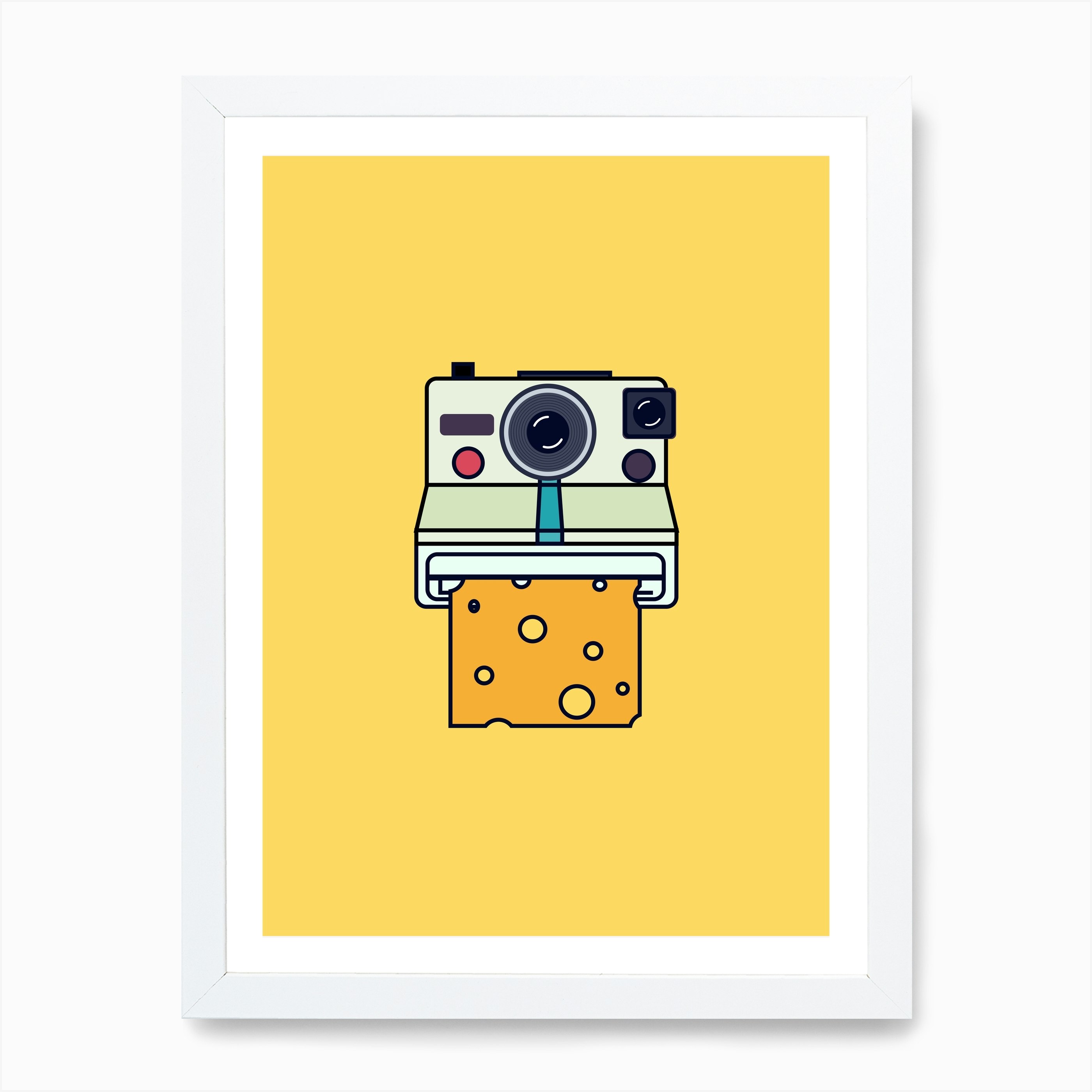 Say Cheese Yellow Art Print By Quite Literally Fy