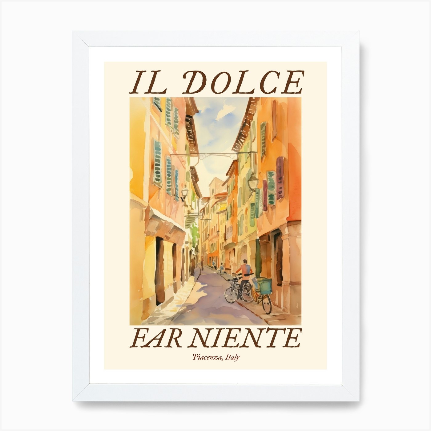 Il Dolce Far Niente Piacenza, Italy Framed Wall Art Poster Canvas Print Picture - 第 3/4 張圖片