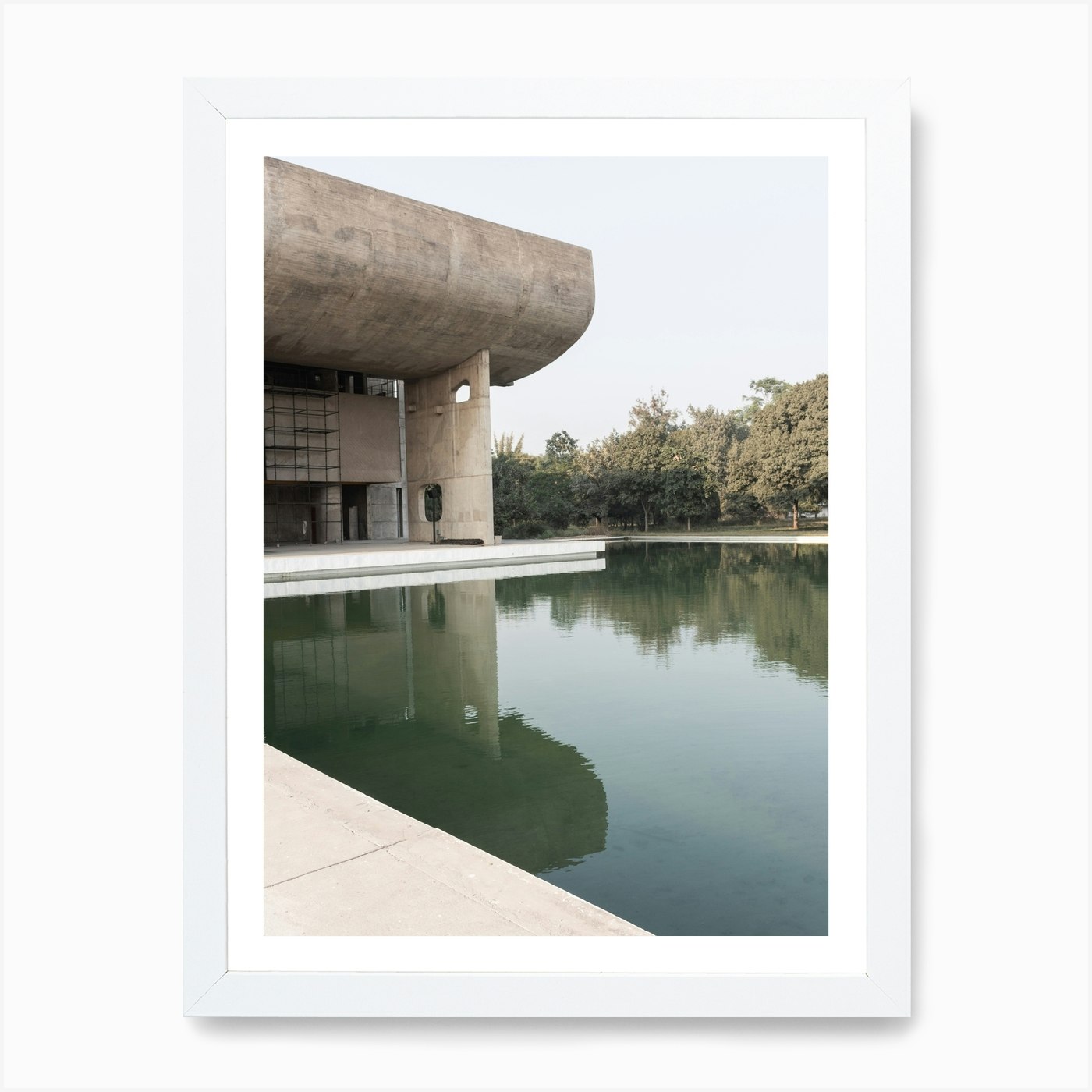 Architecture Le Corbusier Chandigar Framed Wall Art Poster Canvas Print Picture - Picture 3 of 4