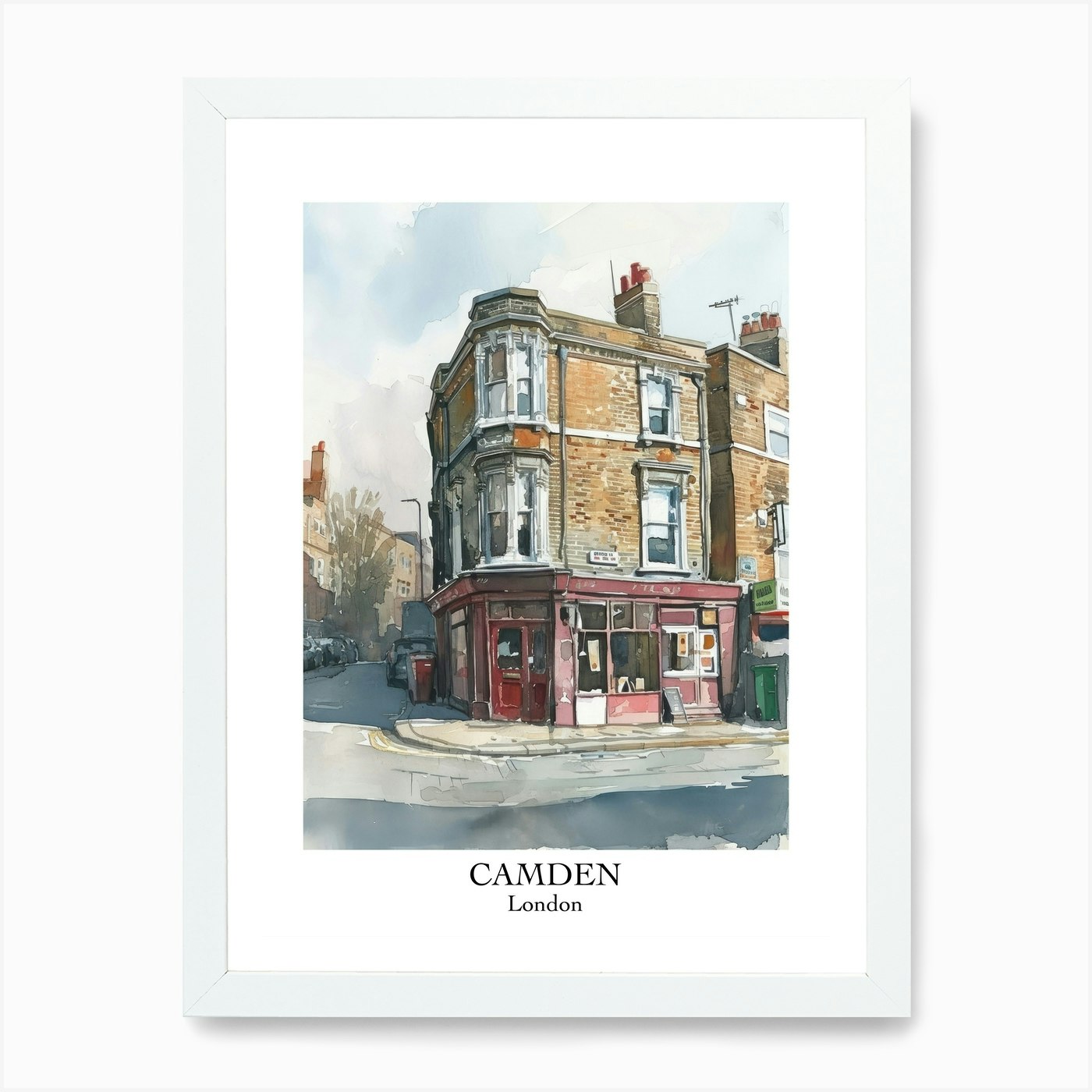 Camden London Borough Street Wate Framed Wall Art Poster Canvas Print Picture - Picture 3 of 4
