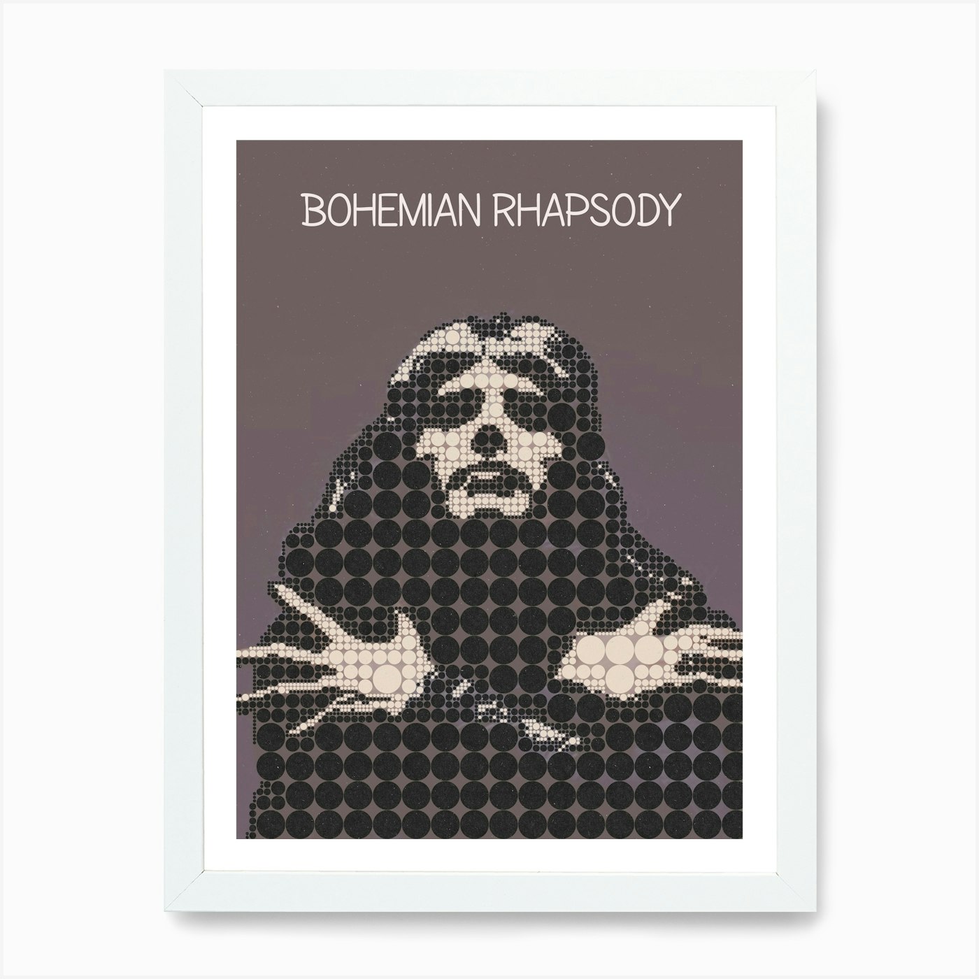 Buy Art For Less Queen Bohemian Rhapsody 1975 Group Portrait Music Framed  On Paper Print