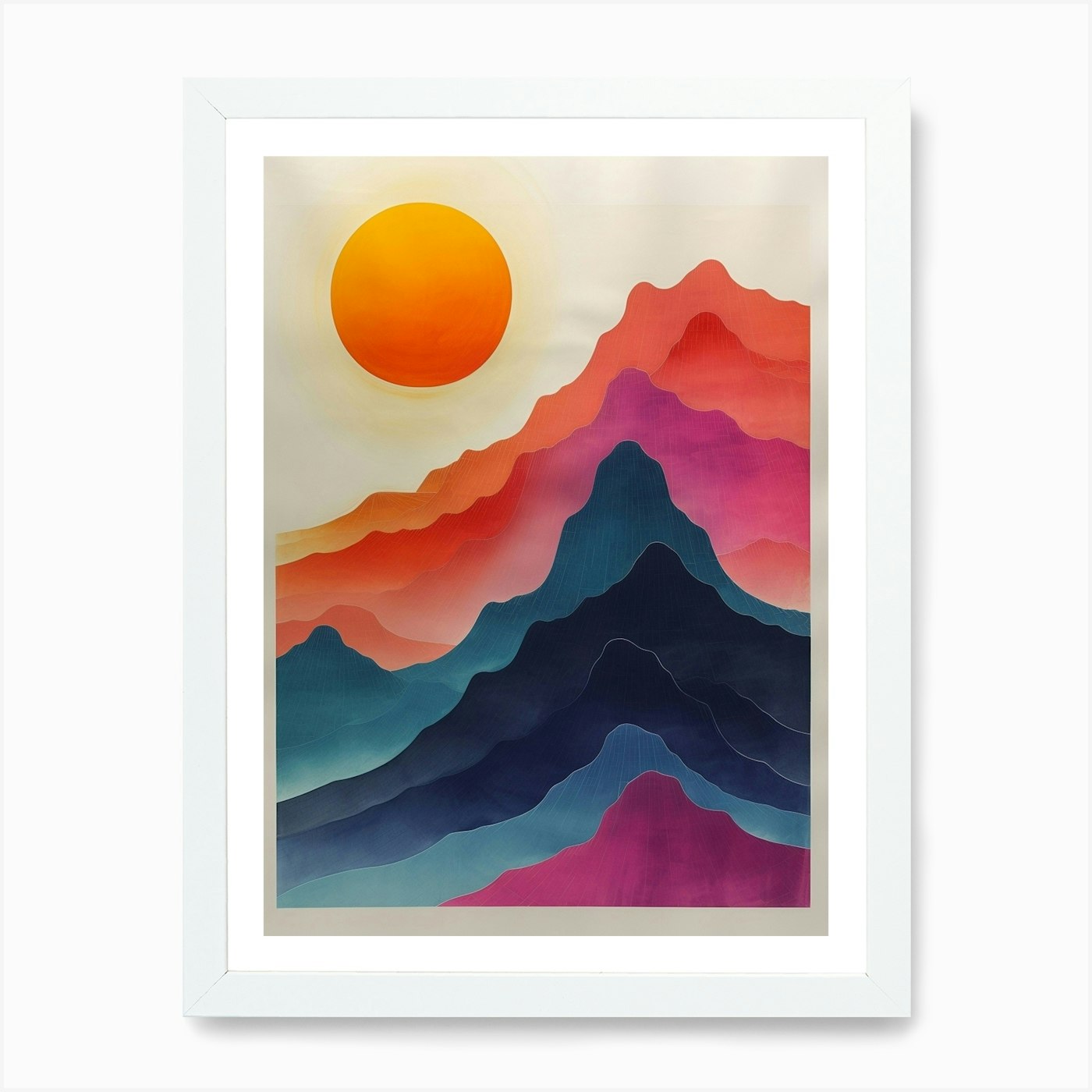'Sunrise' 114 Art Print Framed Wall Art Poster Canvas Print Picture - Picture 3 of 4