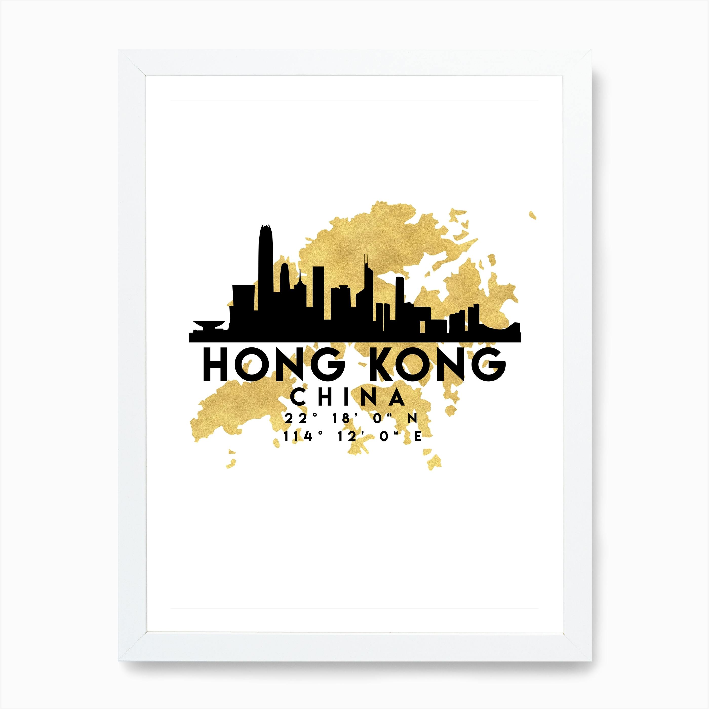 E Hong Kong China City Skyline Art Print Home Decor Wall Art Poster