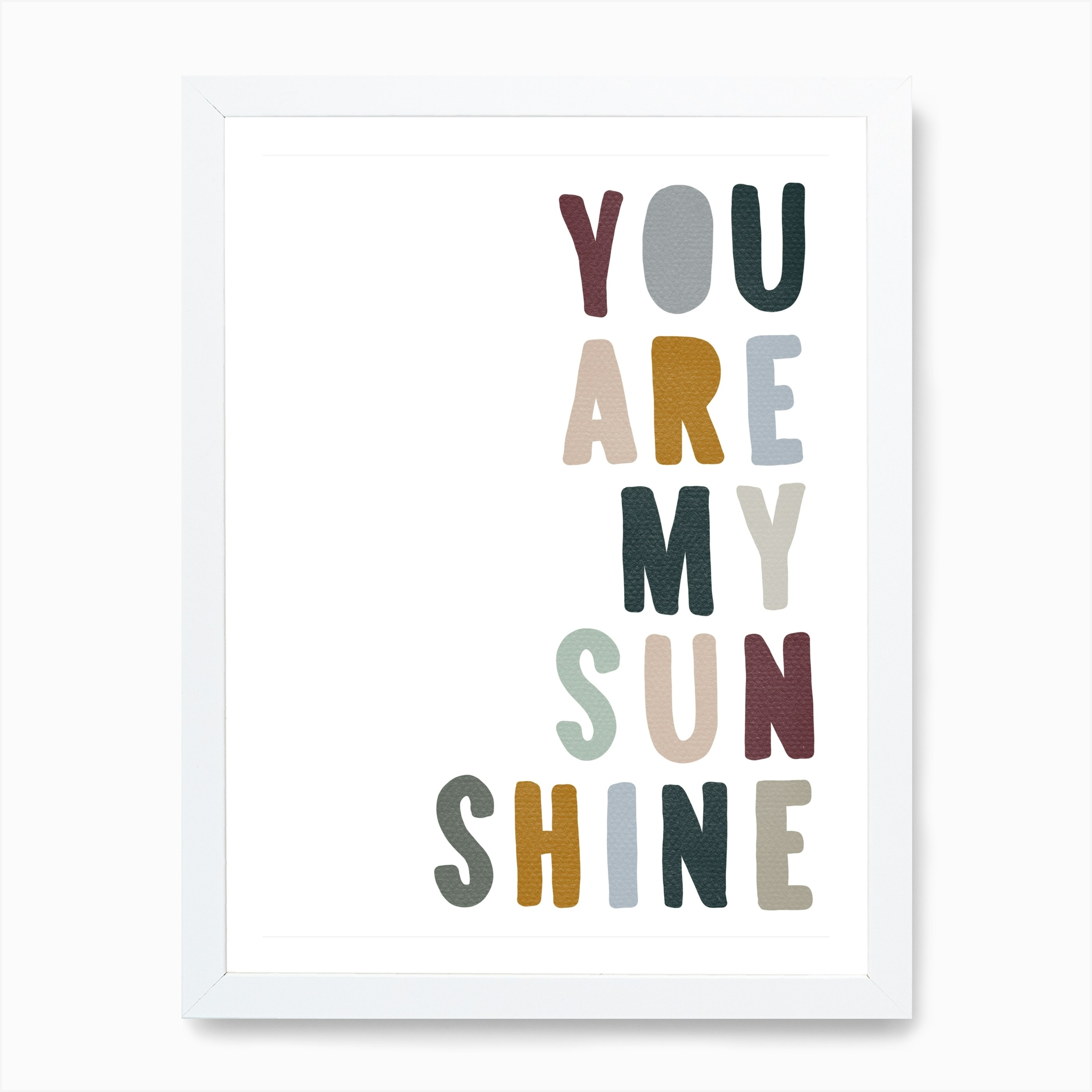 You Are My Sunshine Lyrics Woodland Art Print