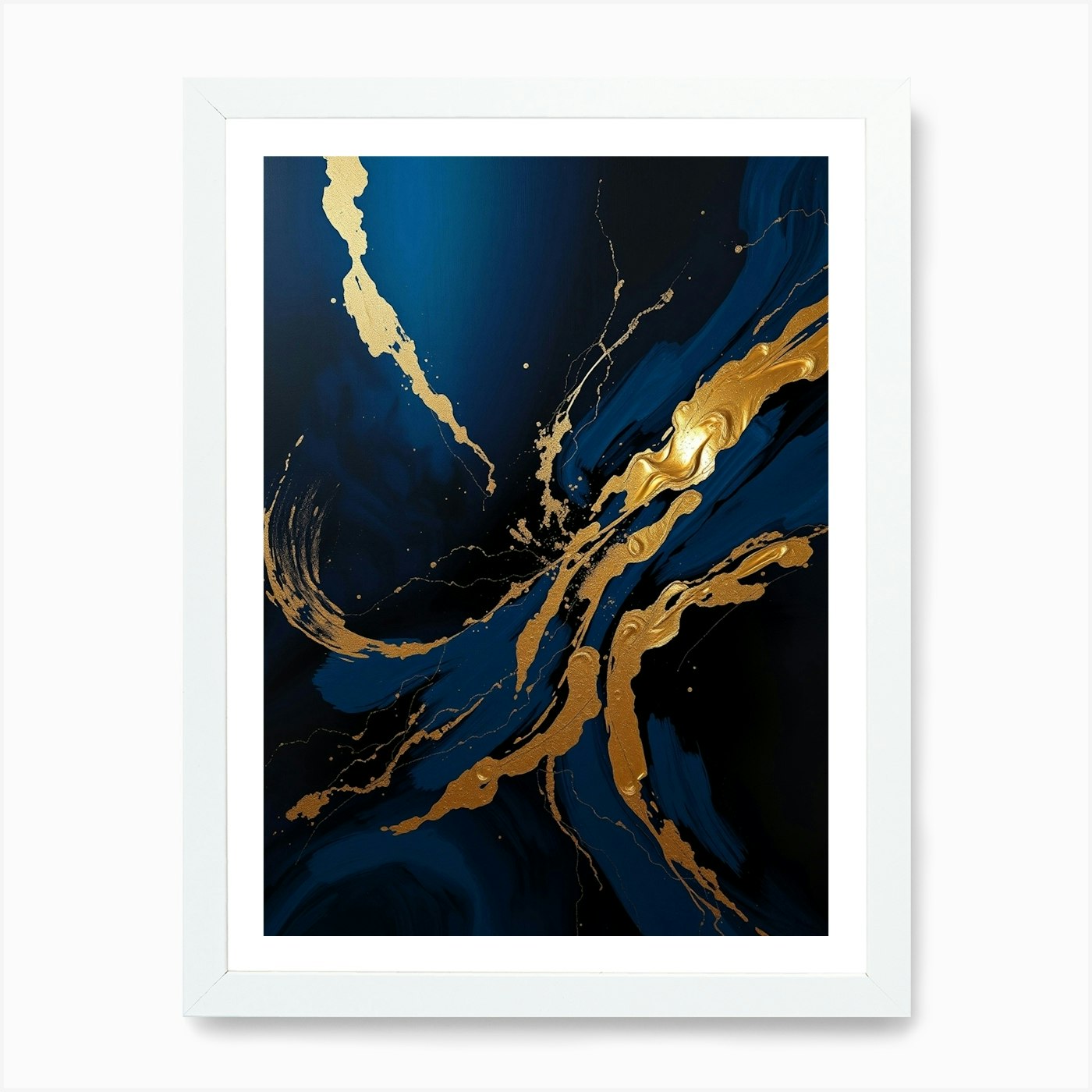 Póster arte de pared enmarcado abstracto fascinante Flux quick A lienzo impresión cuadro - Imagen 3 de 4