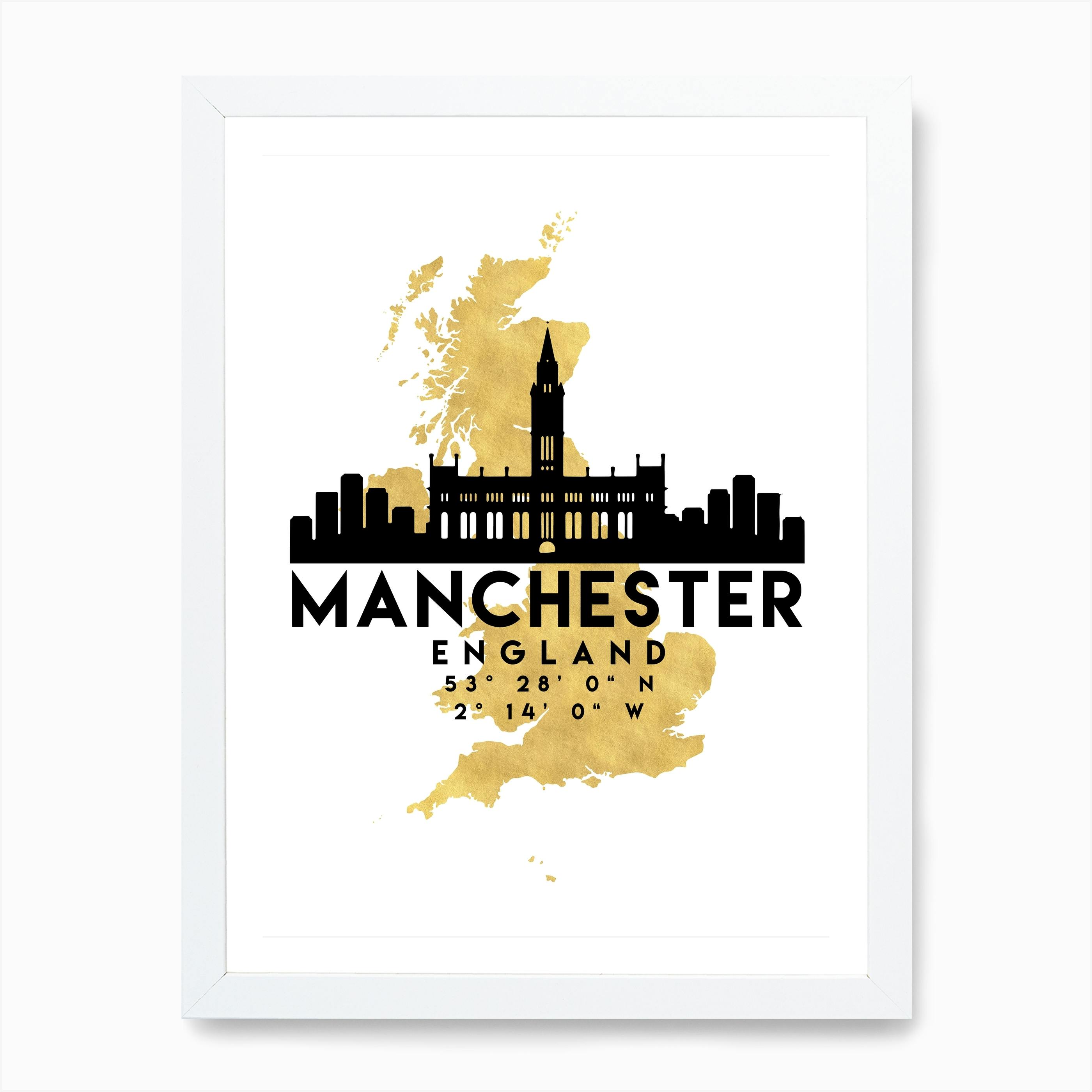Manchester England Skyline art print unframed 4884 