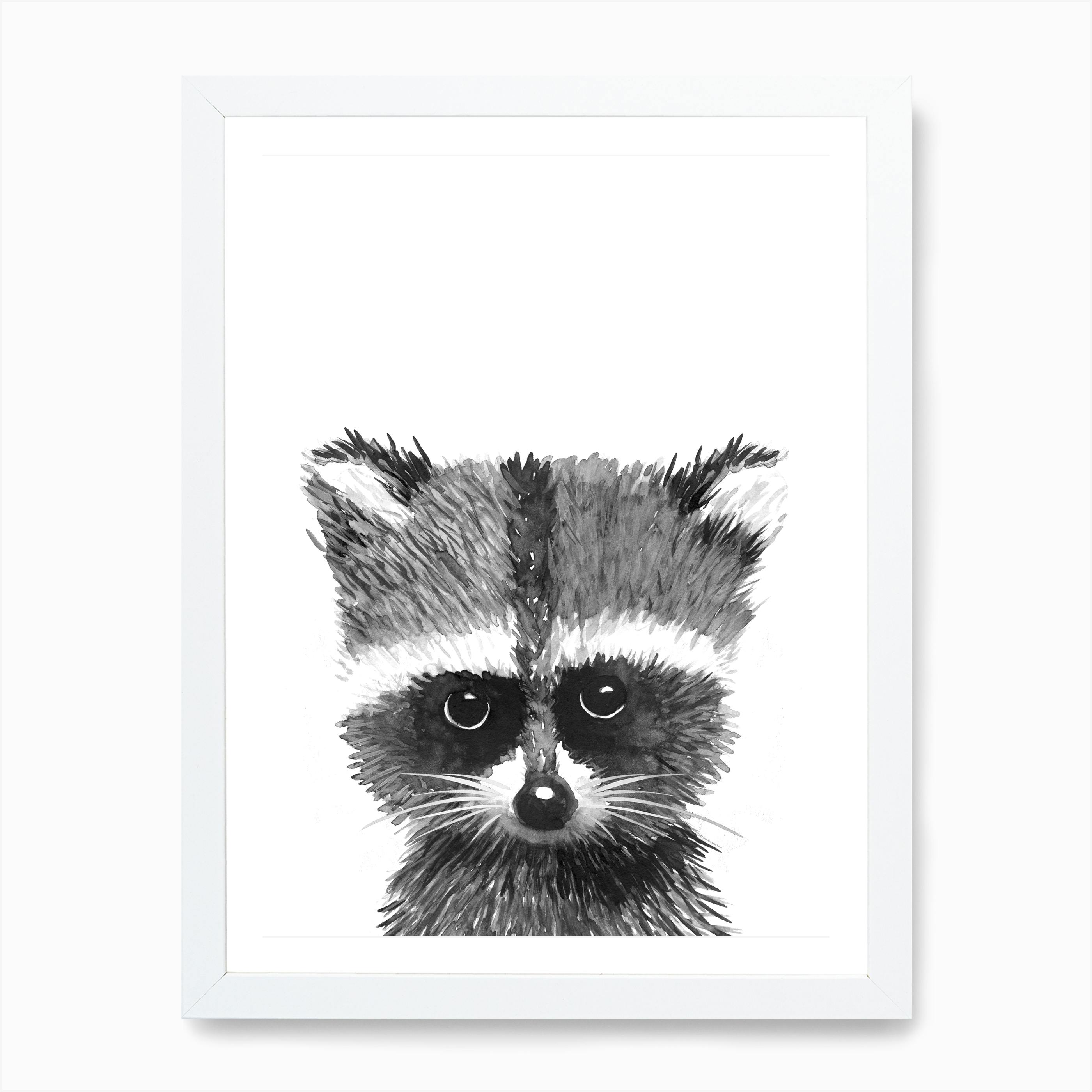 Racoon Portrait Canvas Picture Giclee Print Unframed Home Decor Wall Art