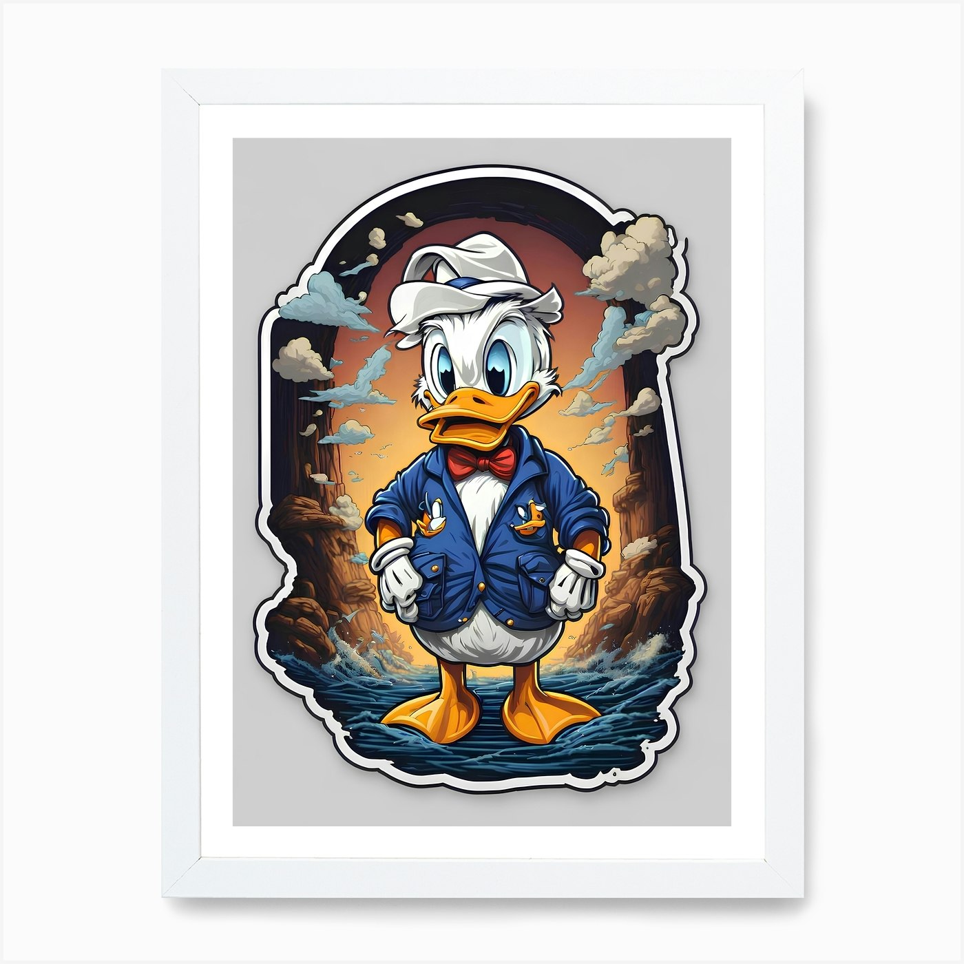 Donald Duck 6 Art Print Framed Wall Art Poster Canvas Print Picture - Picture 3 of 4