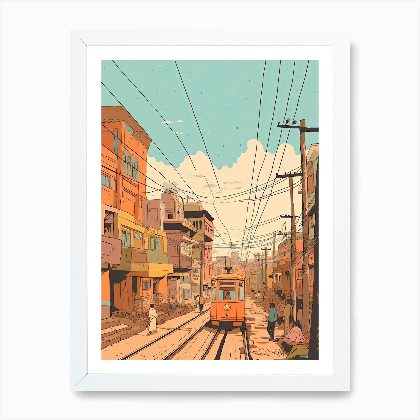 Dhaka Bangladesh Travel Illustratio Framed Wall Art Poster Canvas Print Picture - Picture 3 of 4