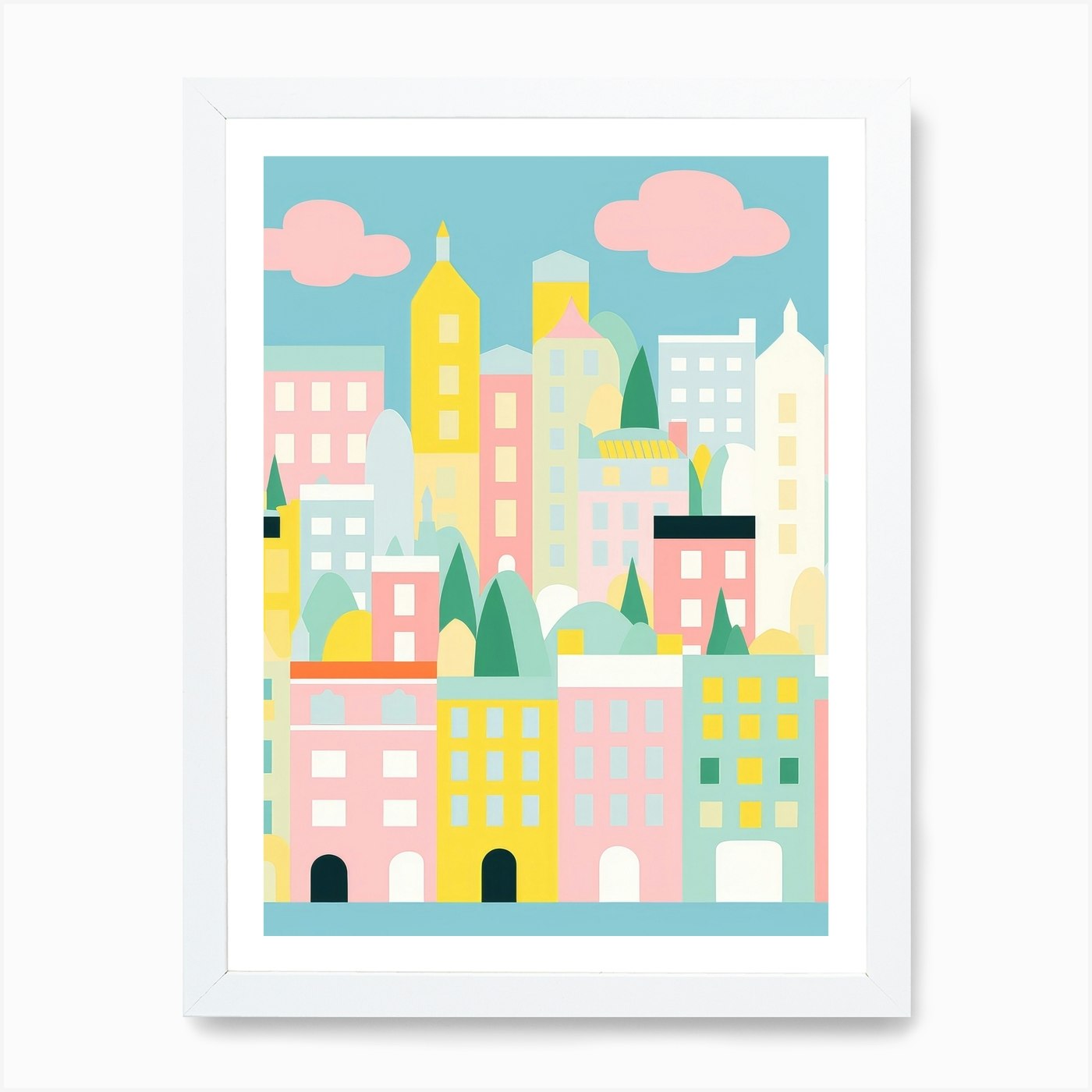 London, England Colourful View 1 Ar Framed Wall Art Poster Canvas Print Picture - Picture 3 of 4