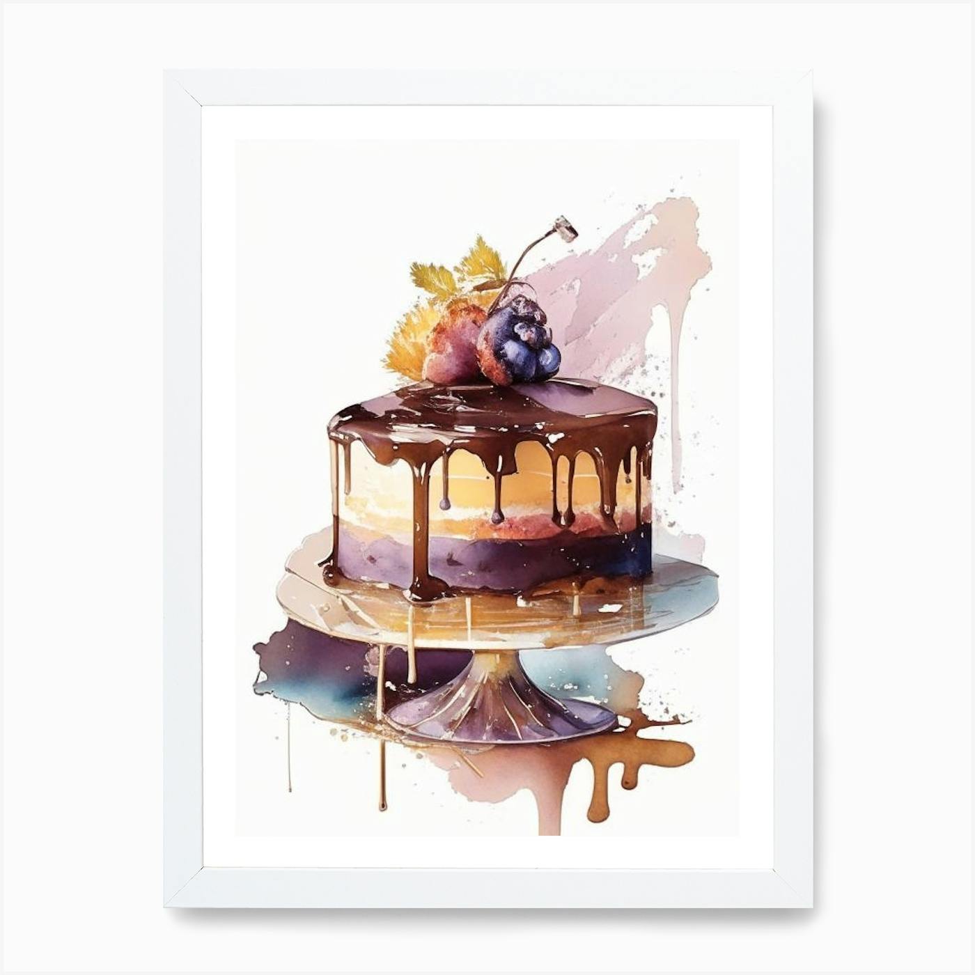 Simple Watercolour Cake Tutorial - Sweetness and Bite
