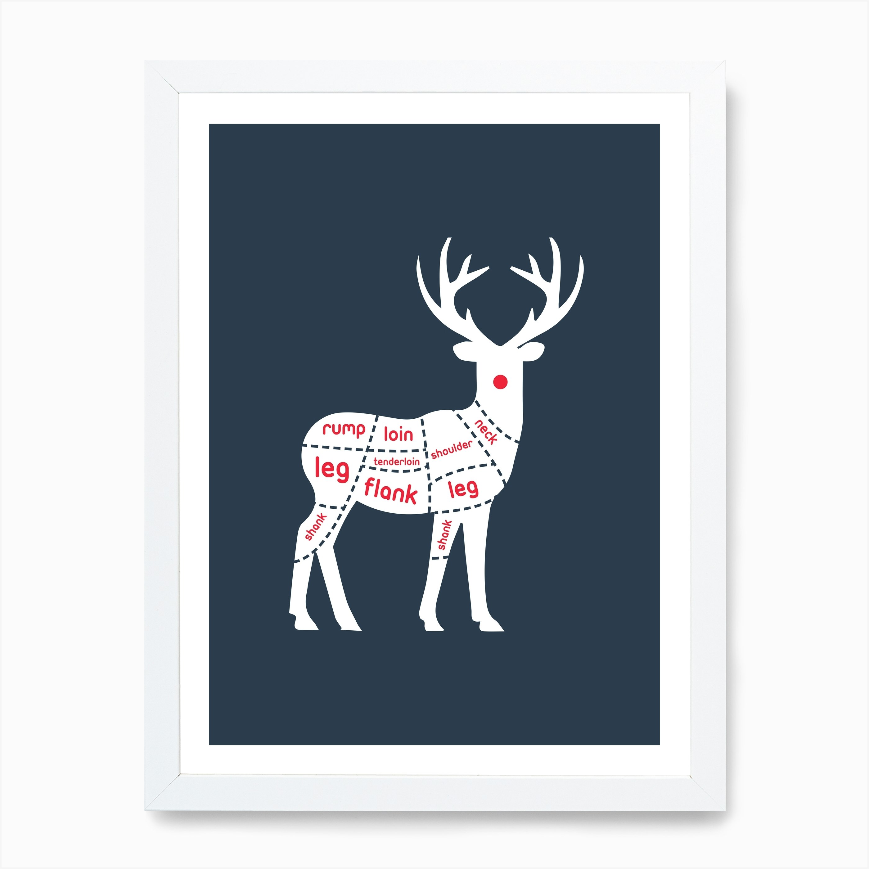 Reindeer Meat Art Print By Quite Literally Fy