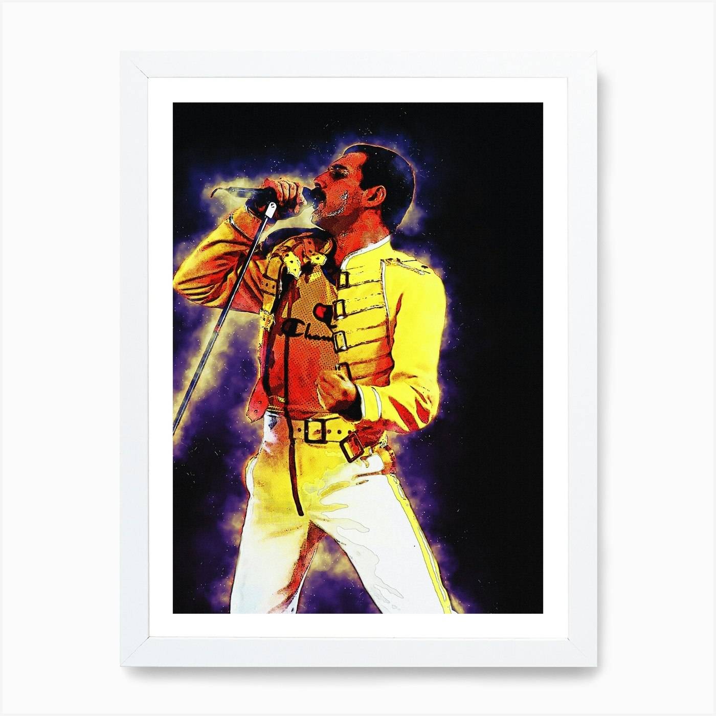 Spirit Of Under Pressure Freddie Mercury Art Print by Gunawan.Rb - Fy
