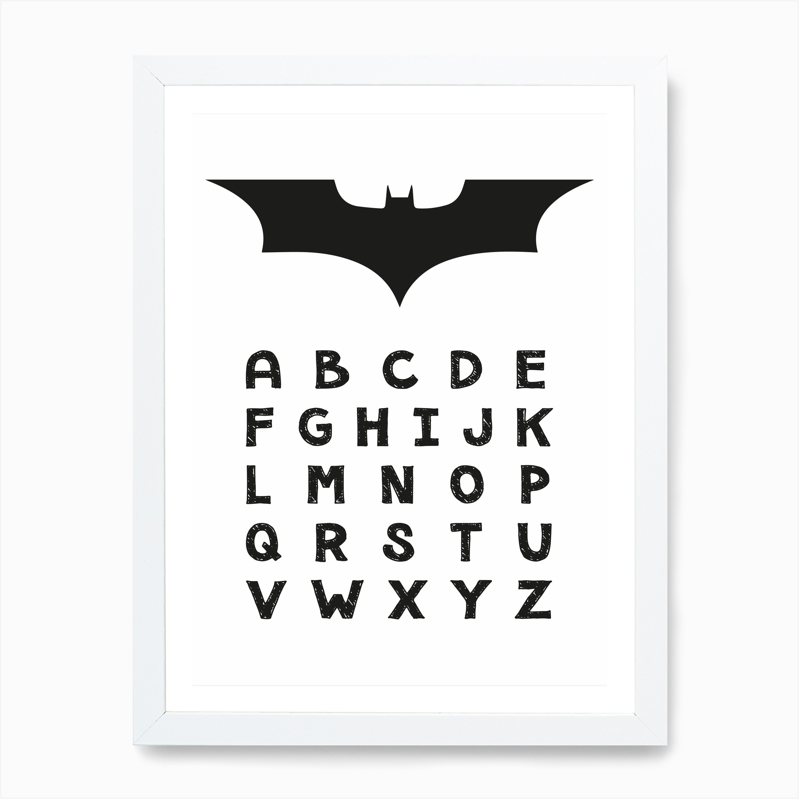 Batman Alphabet Art Print | Fast shipping | Fy