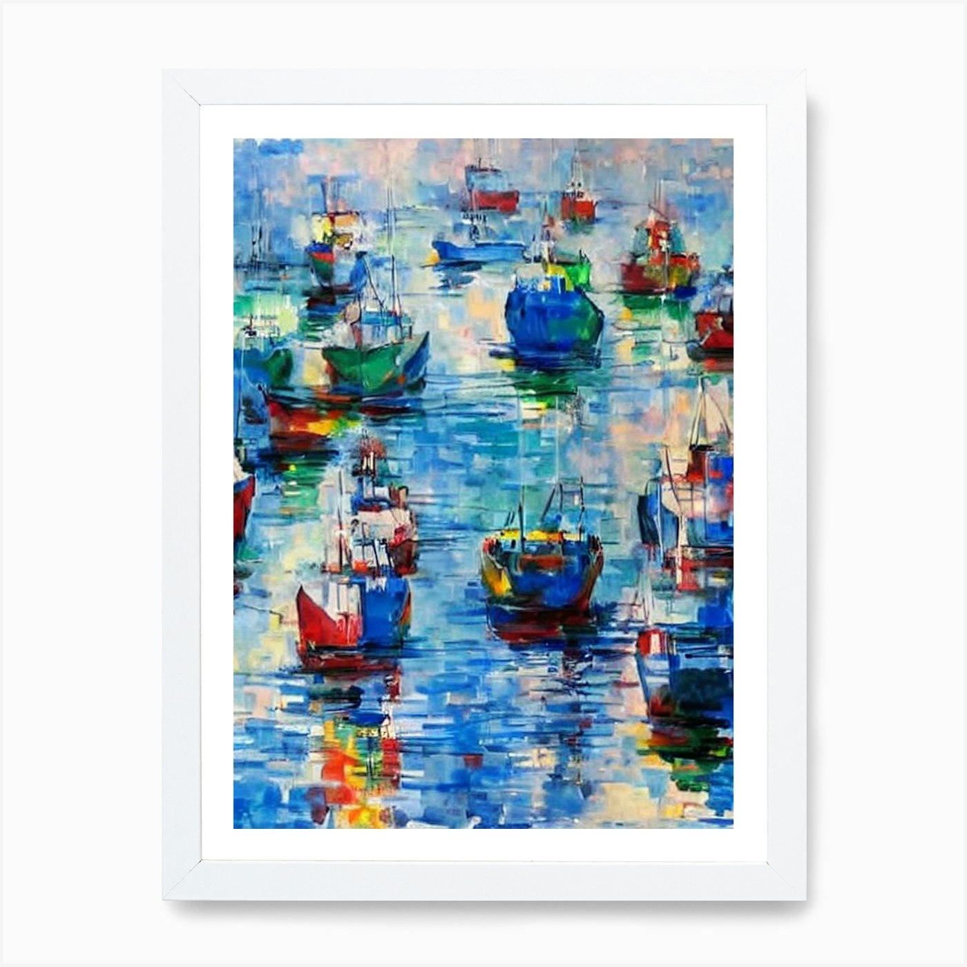 Port Of Chittagong Bangladesh Abstr Framed Wall Art Poster Canvas Print Picture - Picture 3 of 4