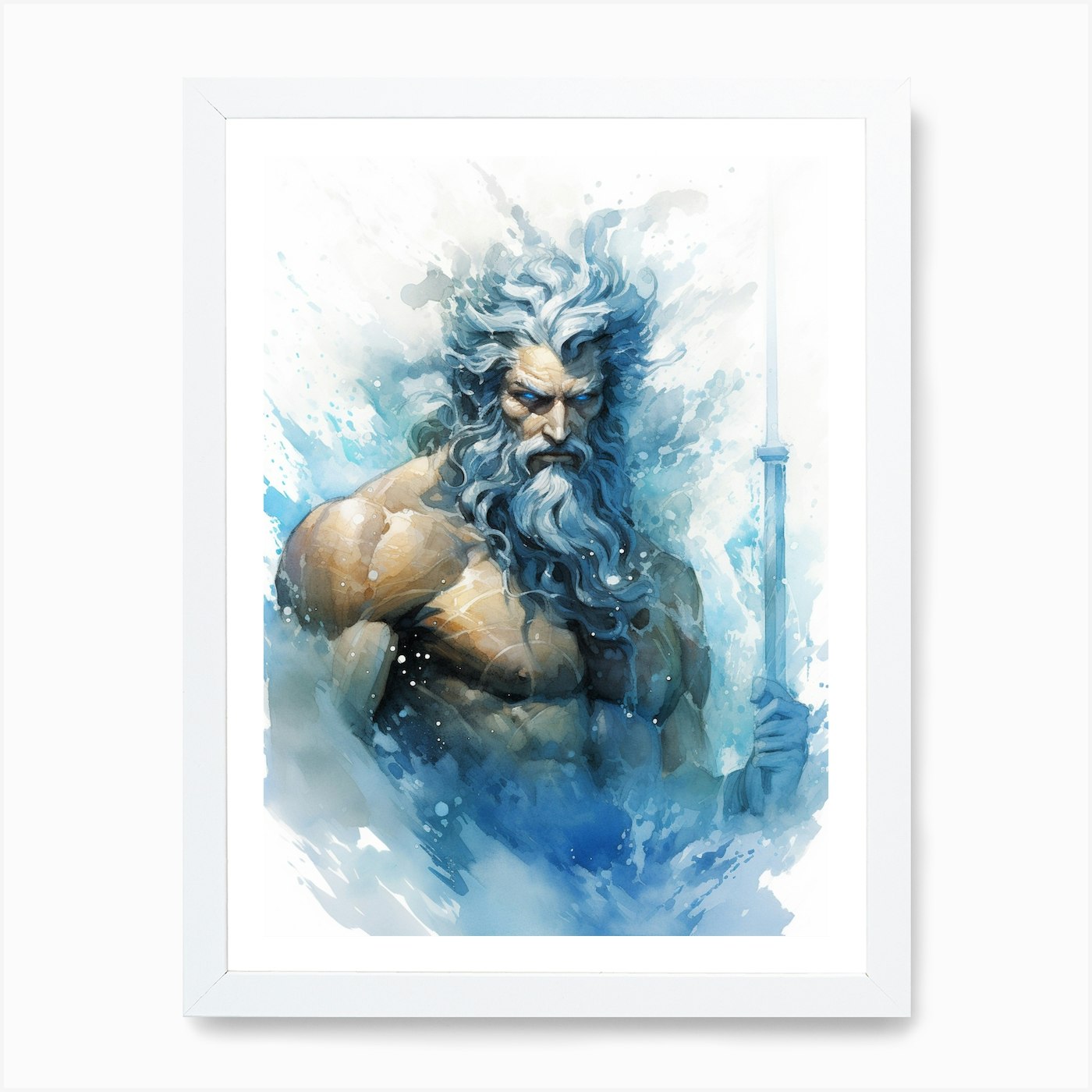 Poseidon Trident Art Print for Sale by AbbyStabby